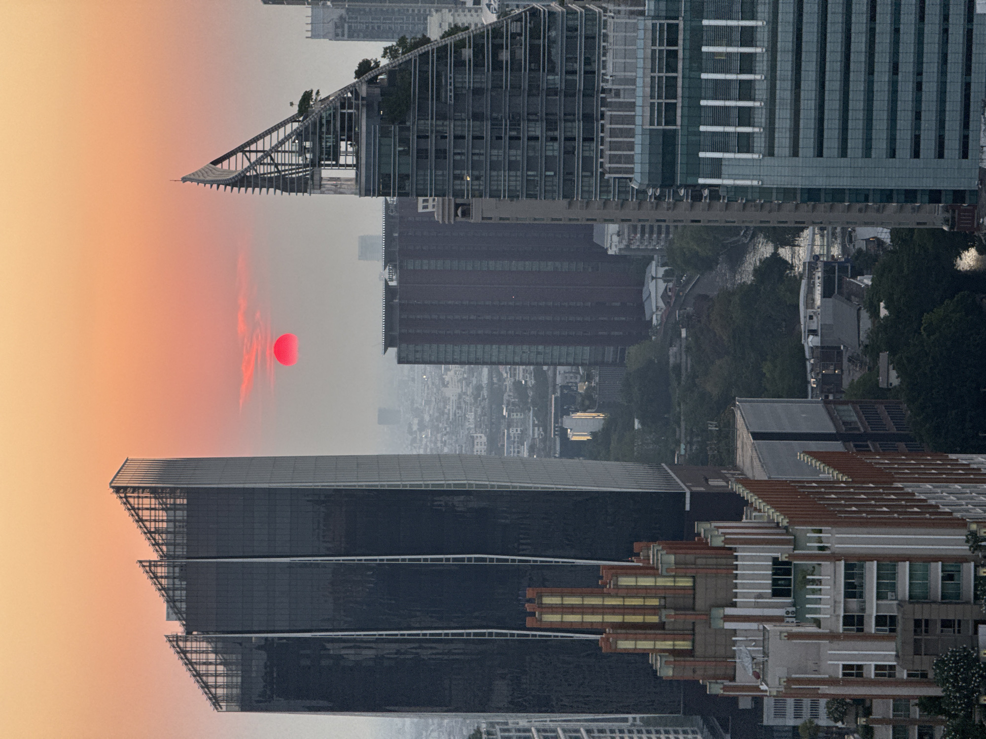 Bangkok cityscape photographed during sunrise or sunset, April 6