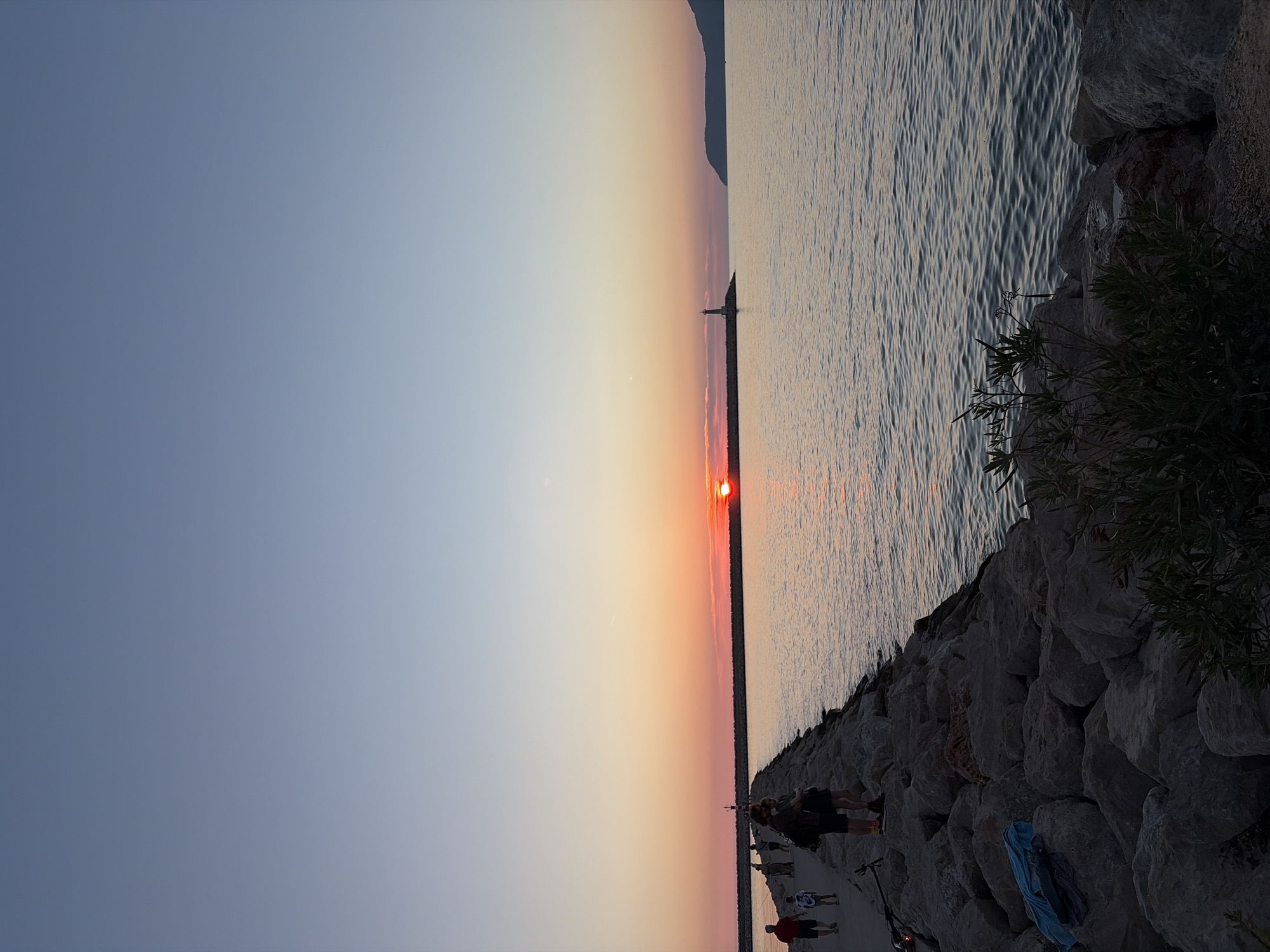 Golden hour at Bar harbor, Montenegro's Adriatic coastline