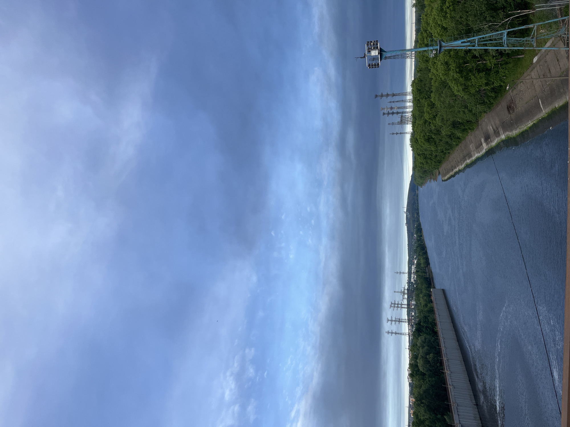 Water body with concrete structure observed near Chaikovsky, Russia