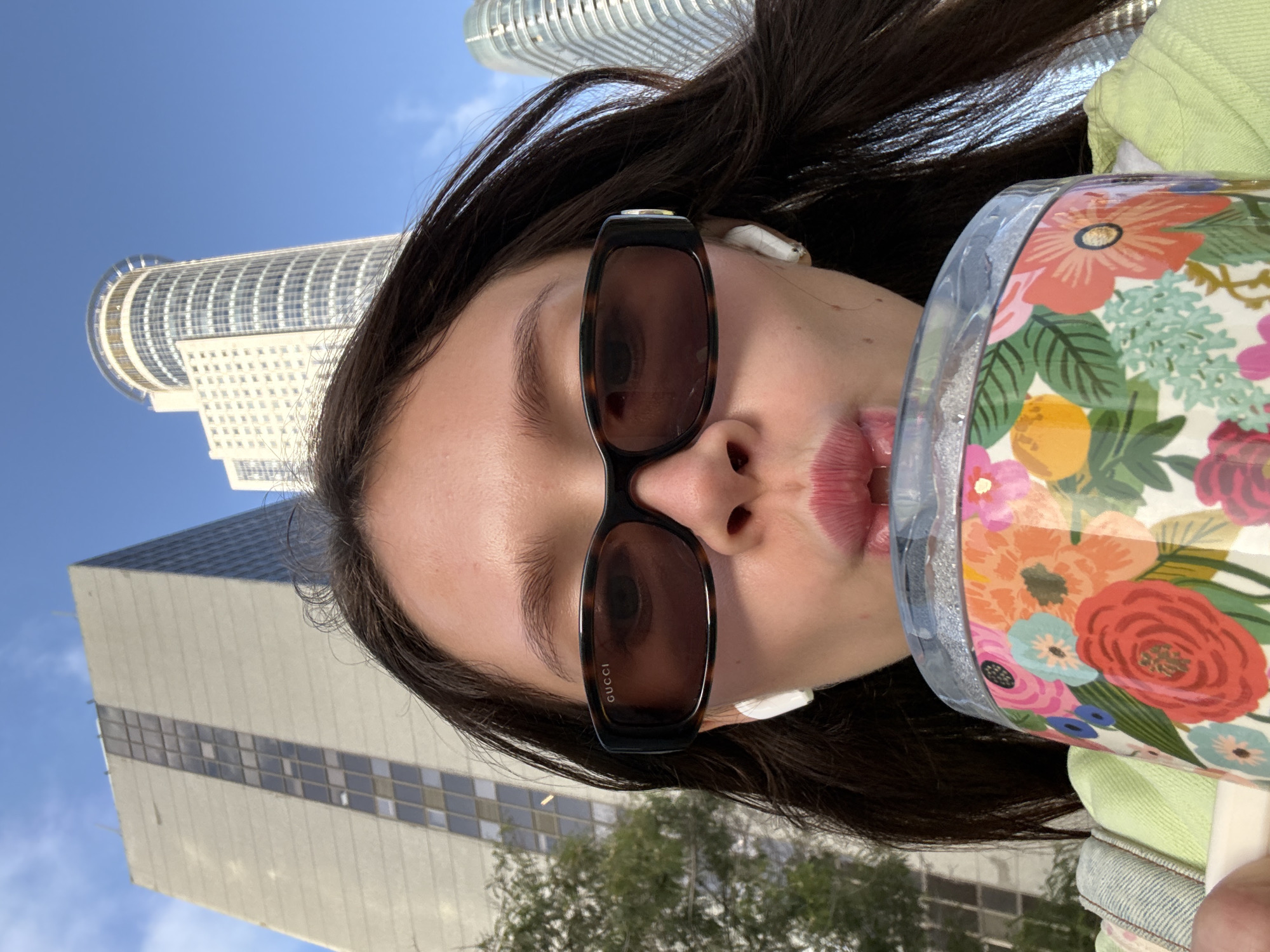 Person takes selfie in Ramat Gan during daylight hours
