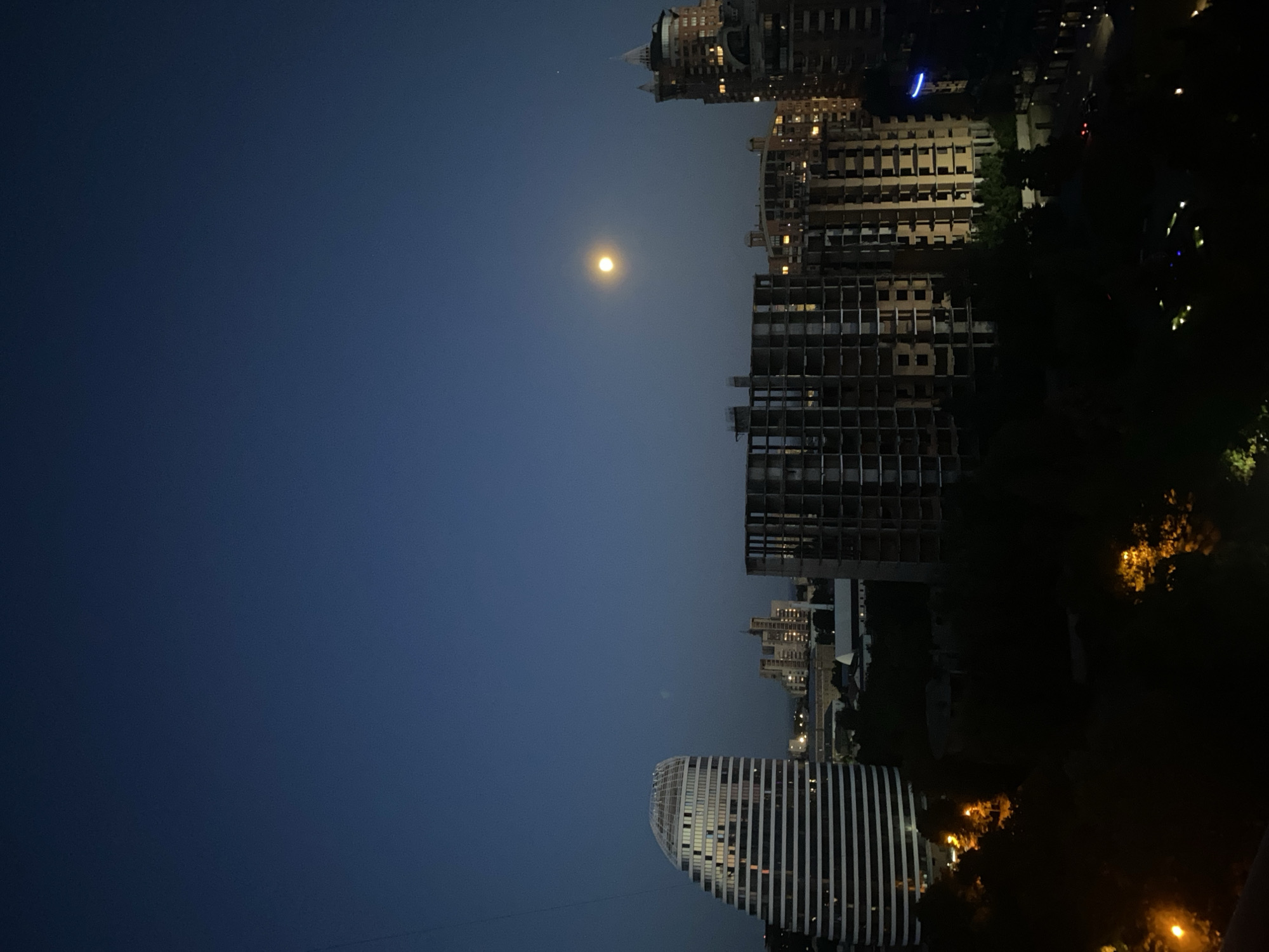Kyiv cityscape at night from an elevated vantage point