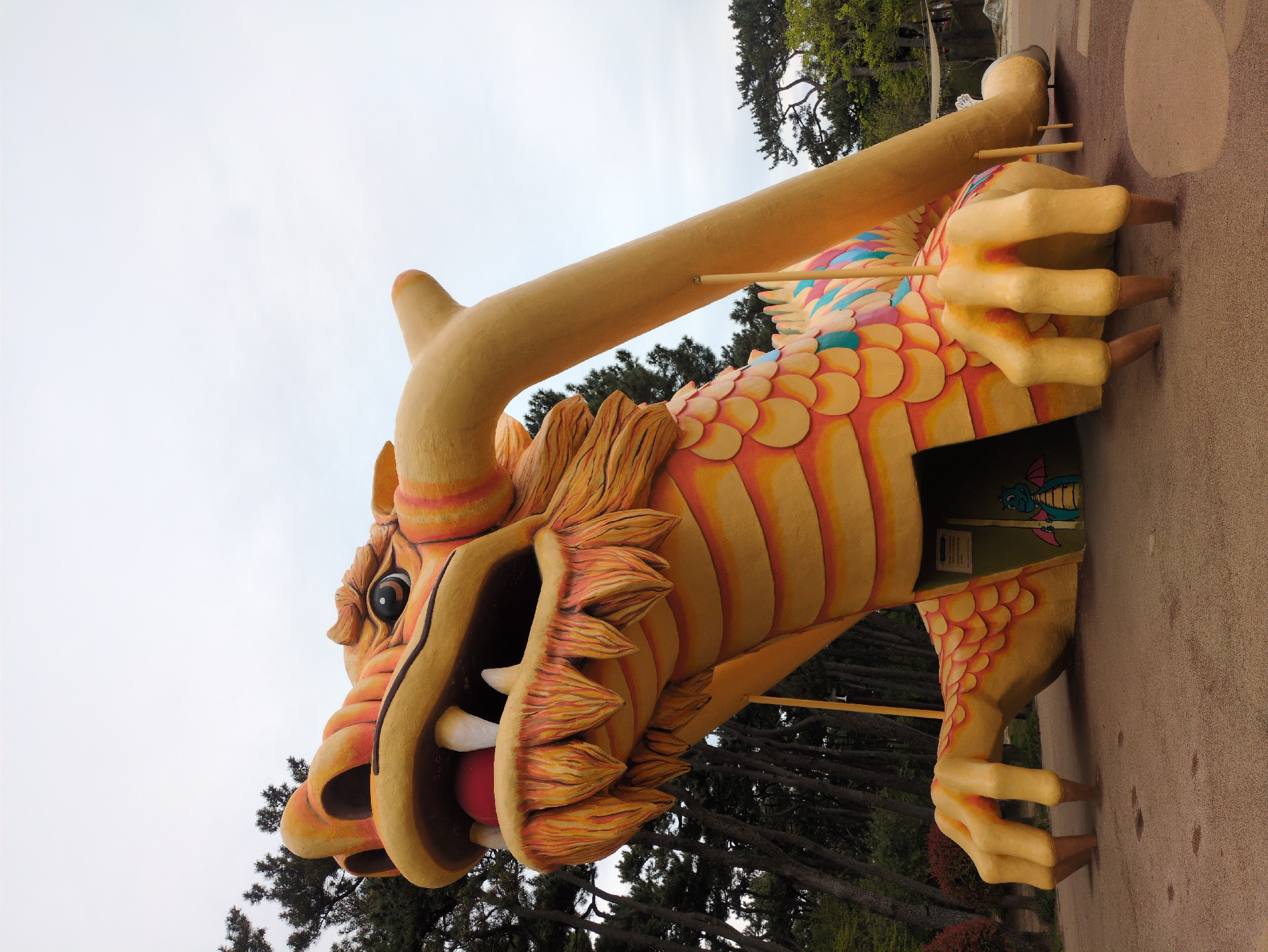 Colorful dragon statues spotted in Ulsan park walkways