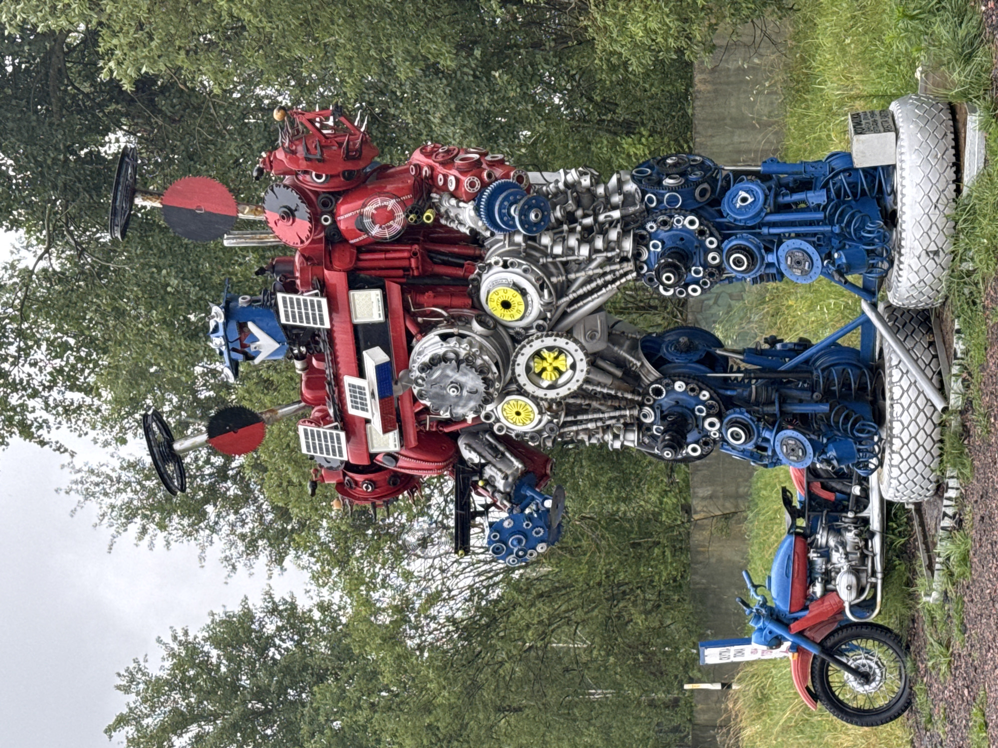 Recycled metal Optimus Prime sculpture spotted in rural Belarus