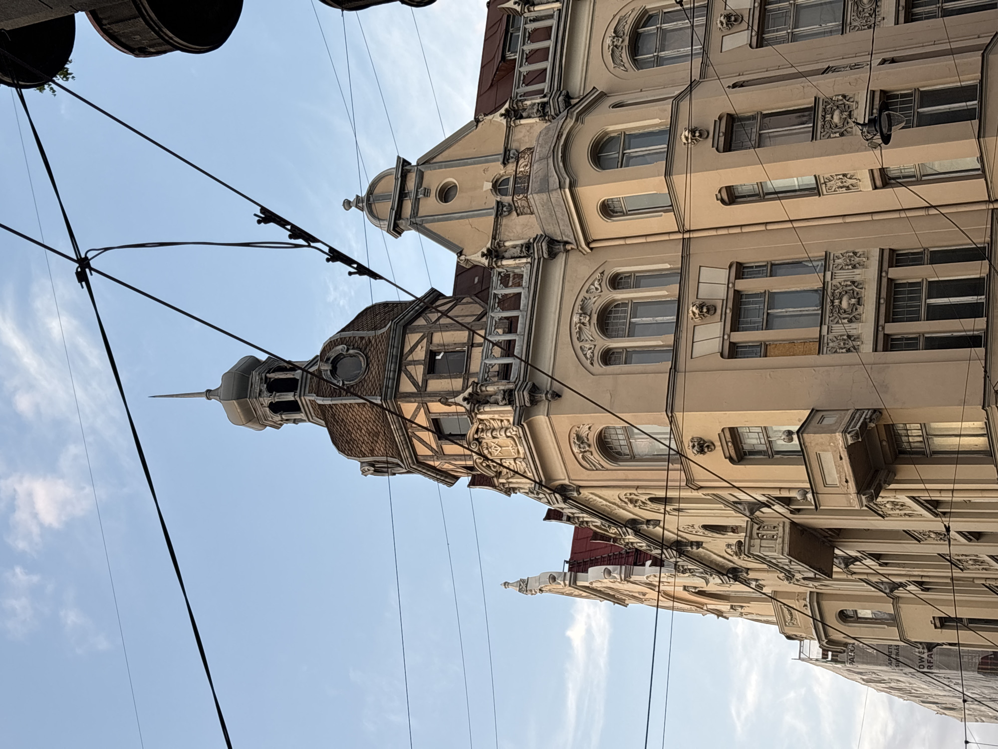 Riga streets and architecture at golden hour