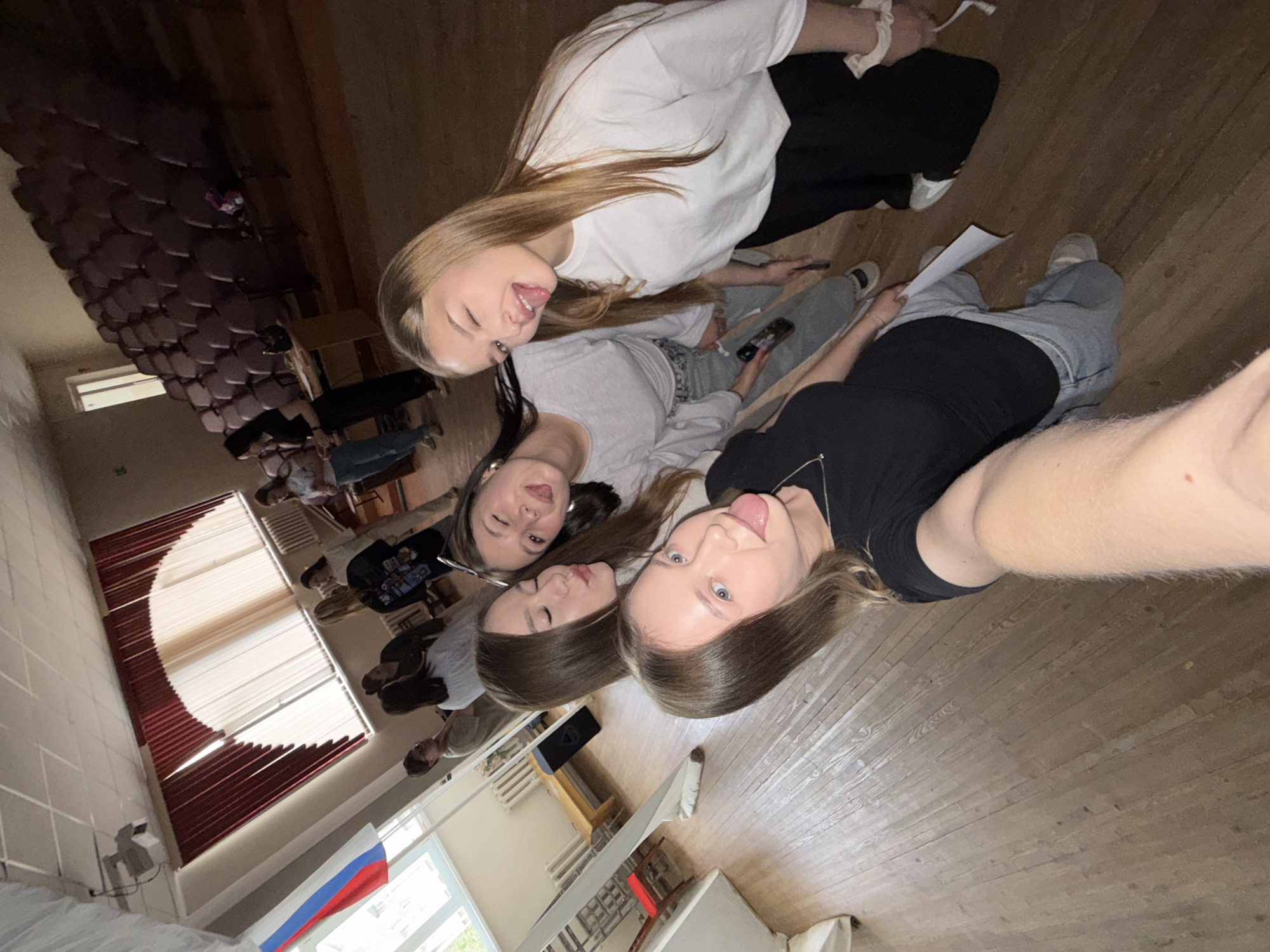 Young women document casual moments across Chaikovsky, Russia venues