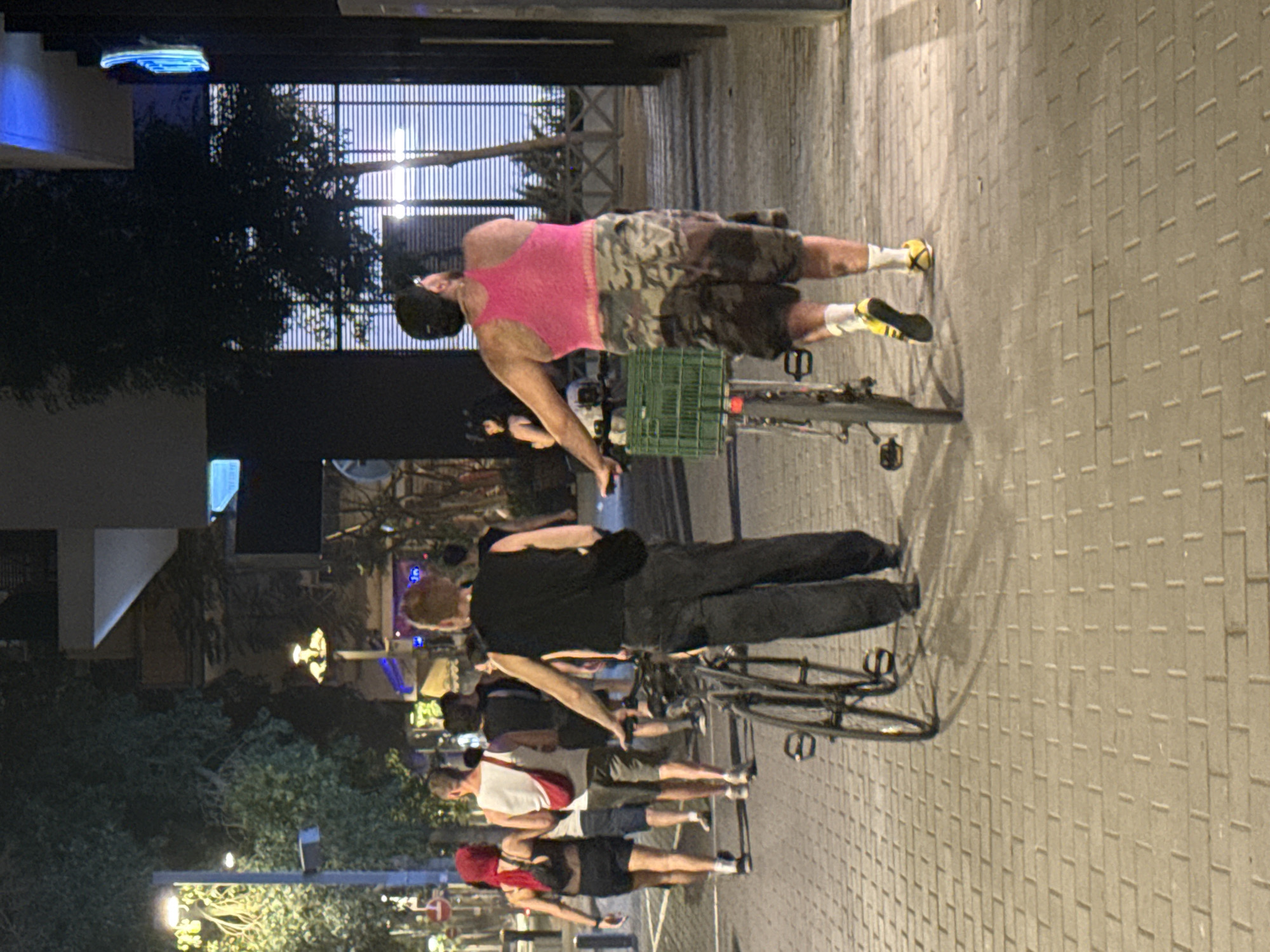 Evening cyclists and traffic documented in Tel Aviv streets