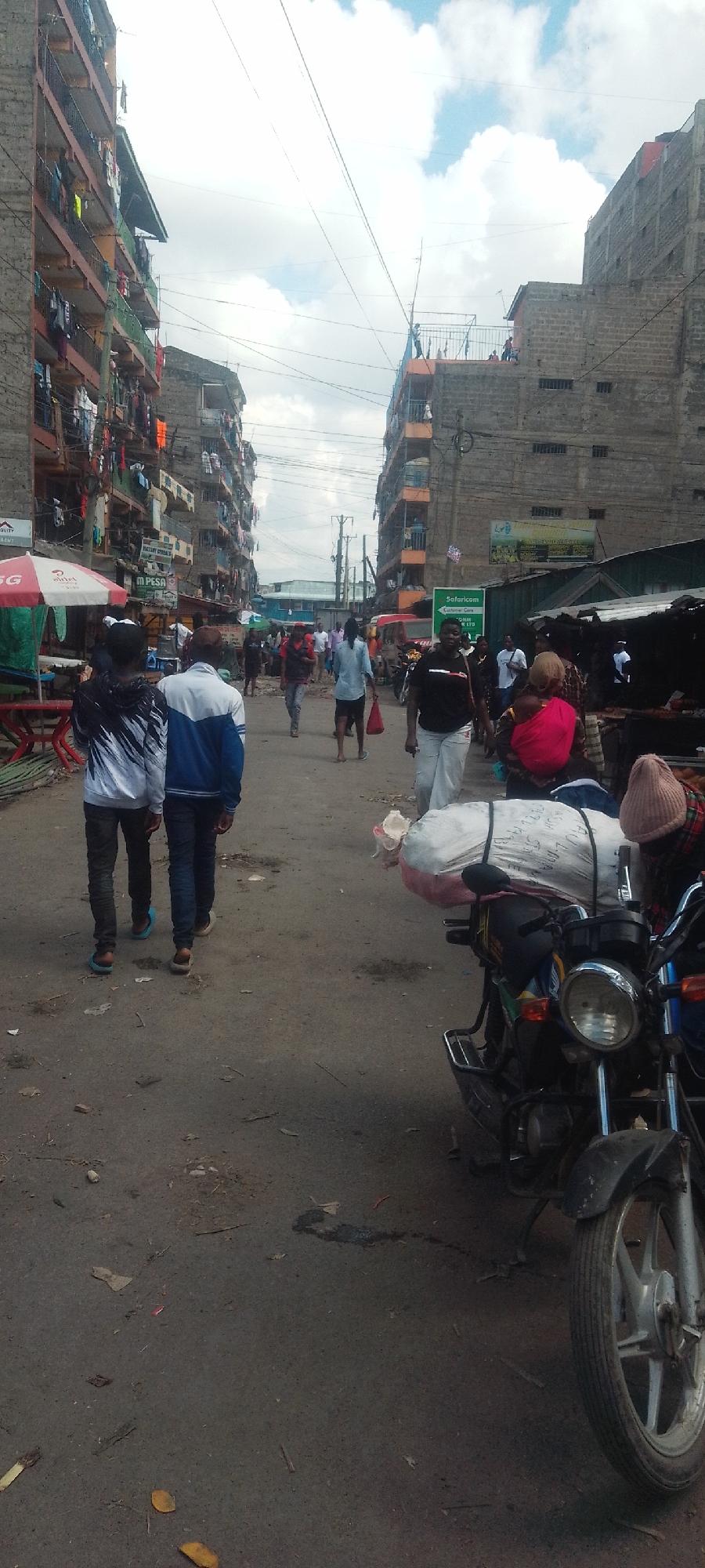 Morning street life documented in busy Nairobi neighborhood