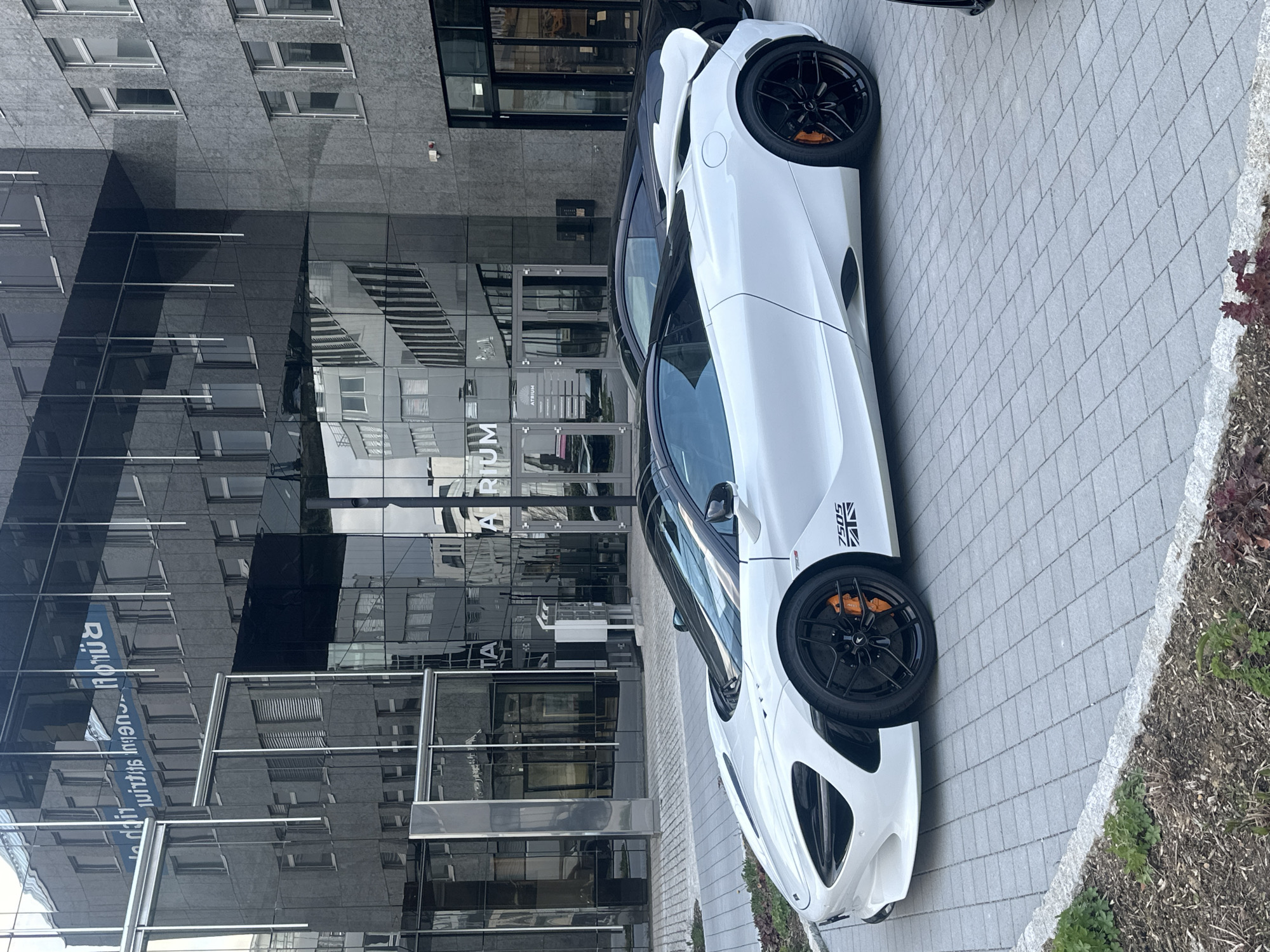 Luxury McLaren sports cars displayed at Swiss dealership