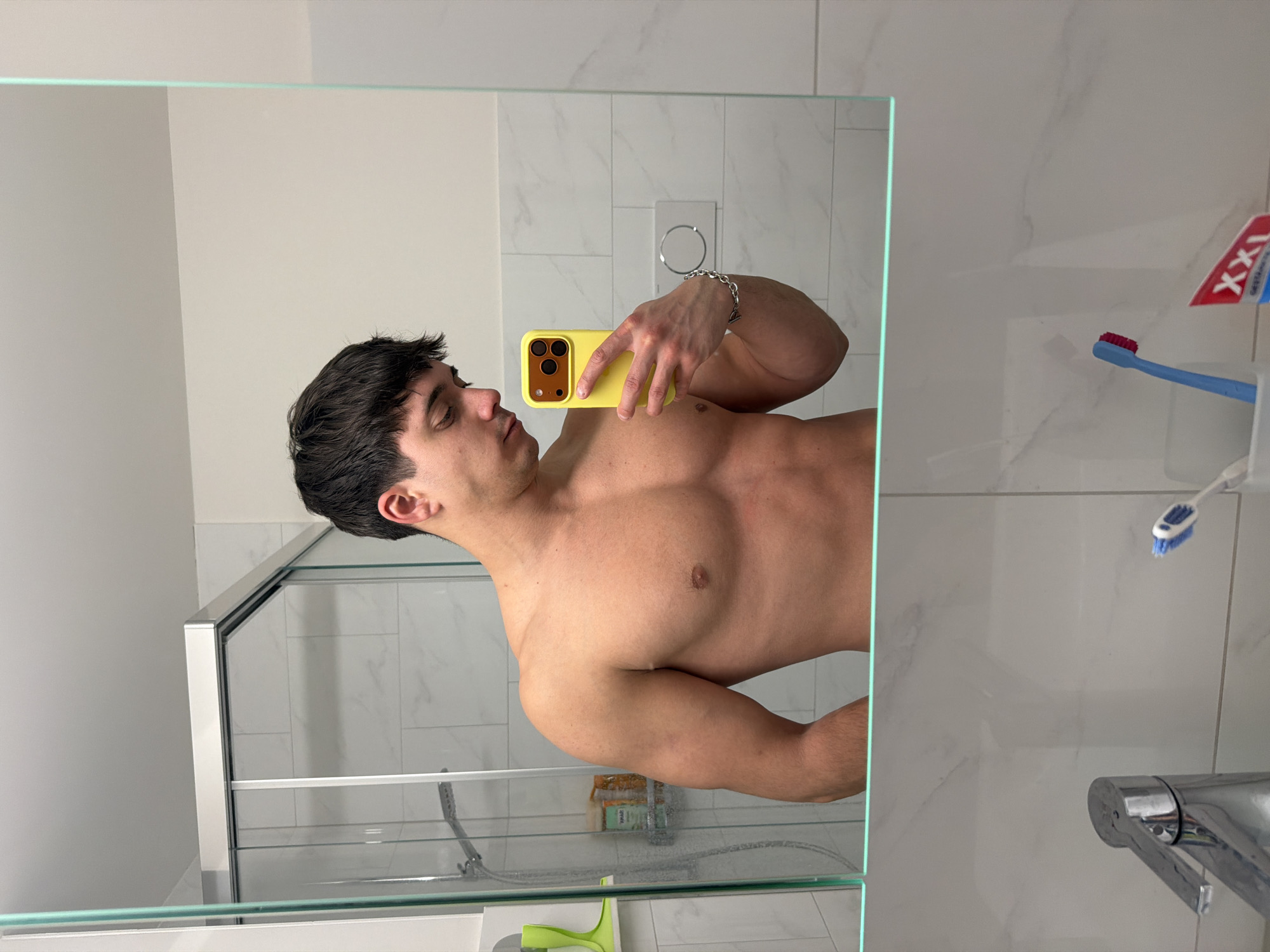Man takes bathroom selfies in Bremgarten home