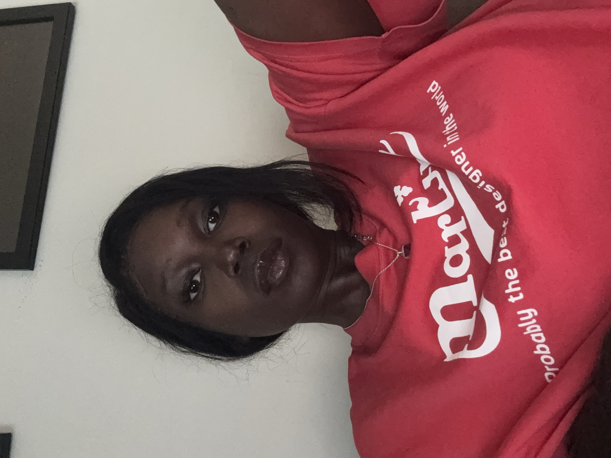 Woman documents designer shirt, wellness product in Los Angeles