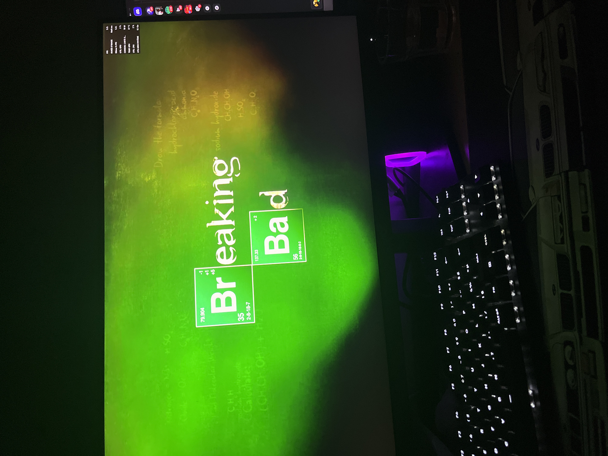 Strasbourg resident spotted using Breaking Bad themed computer setup