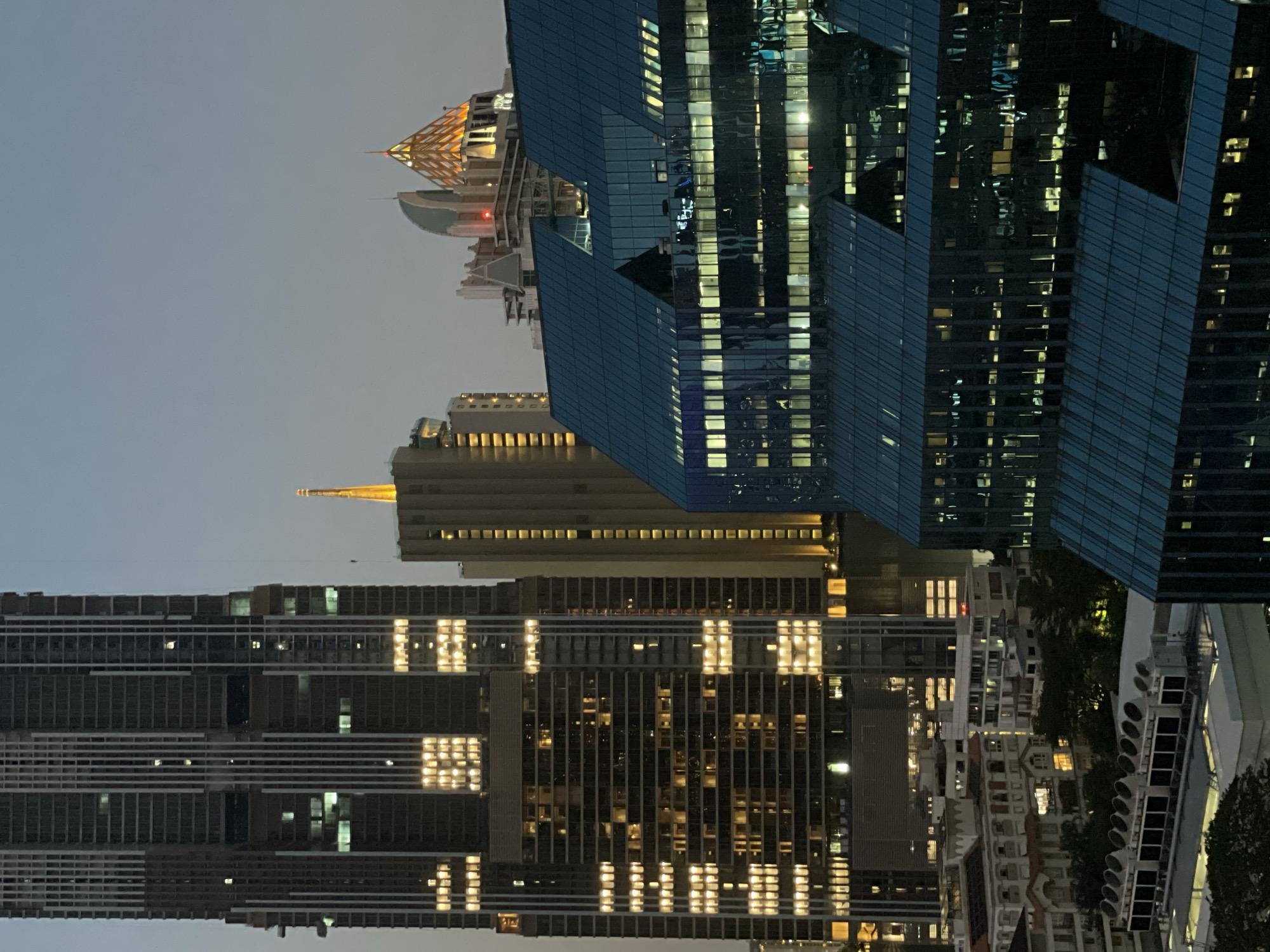 Evening Bangkok cityscape and street scenes documented April 27