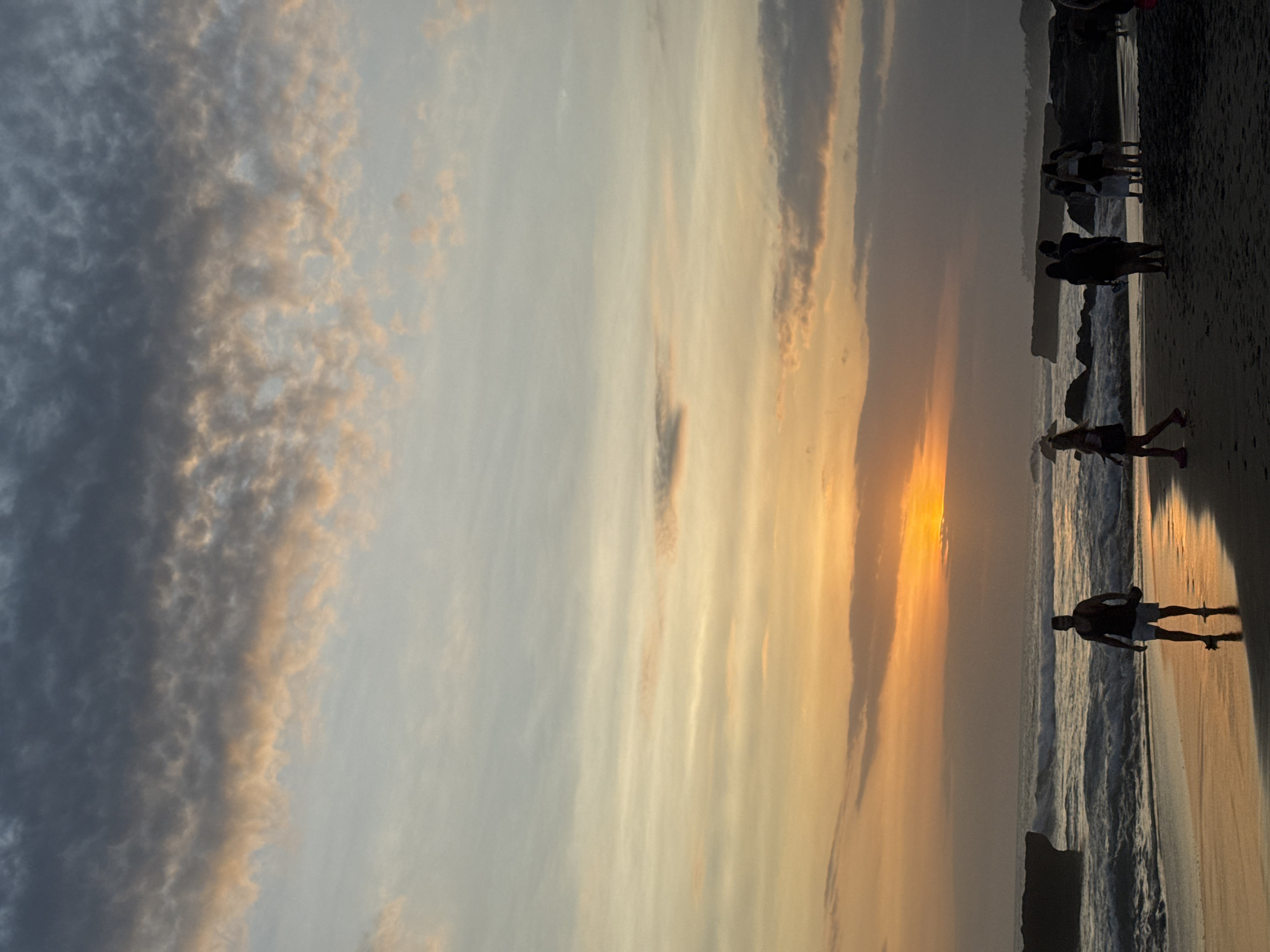 Golden hour at North Kuta's beach draws a crowd