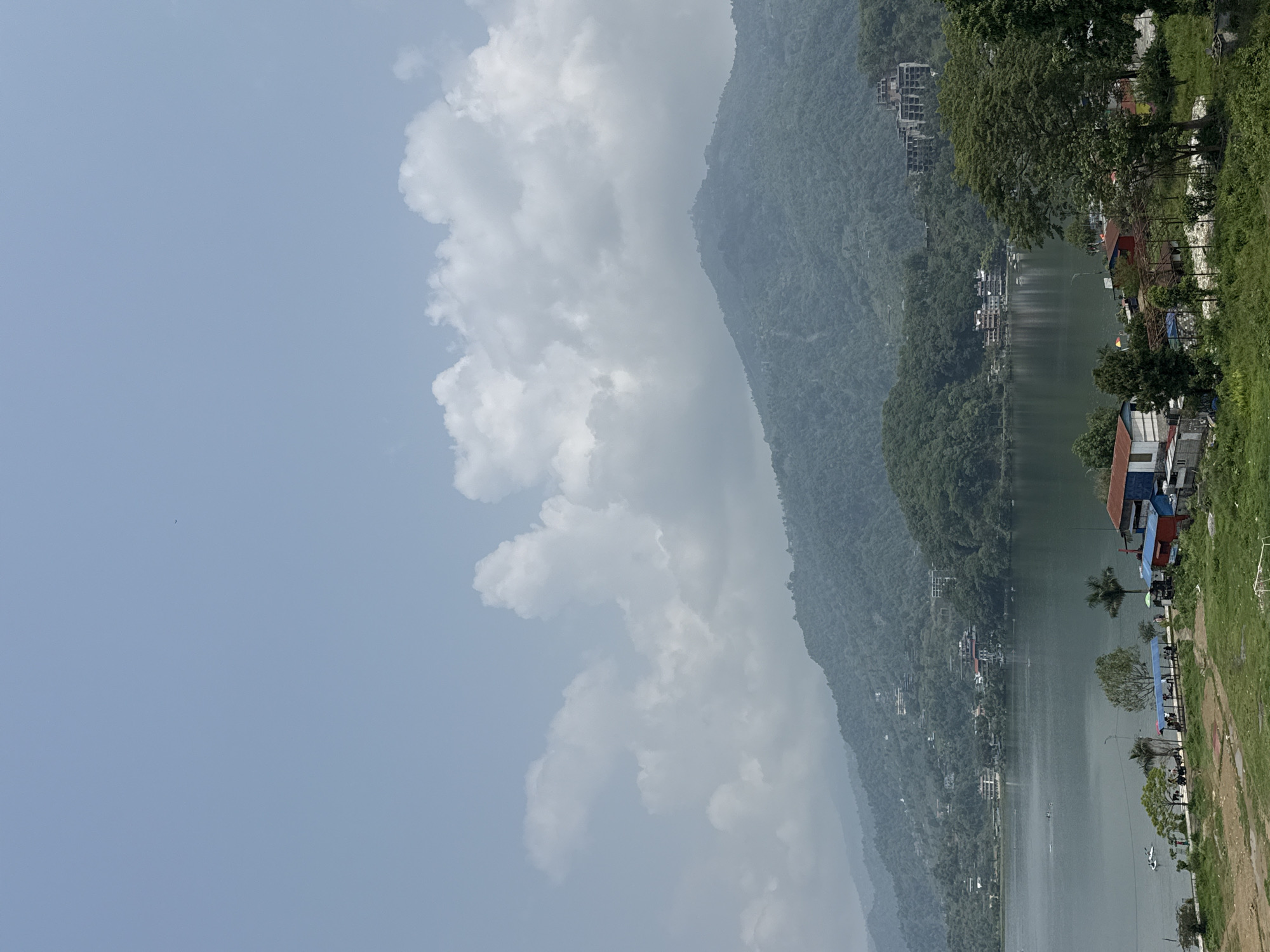 Morning lakeside breakfast documented in Pokhara, Nepal