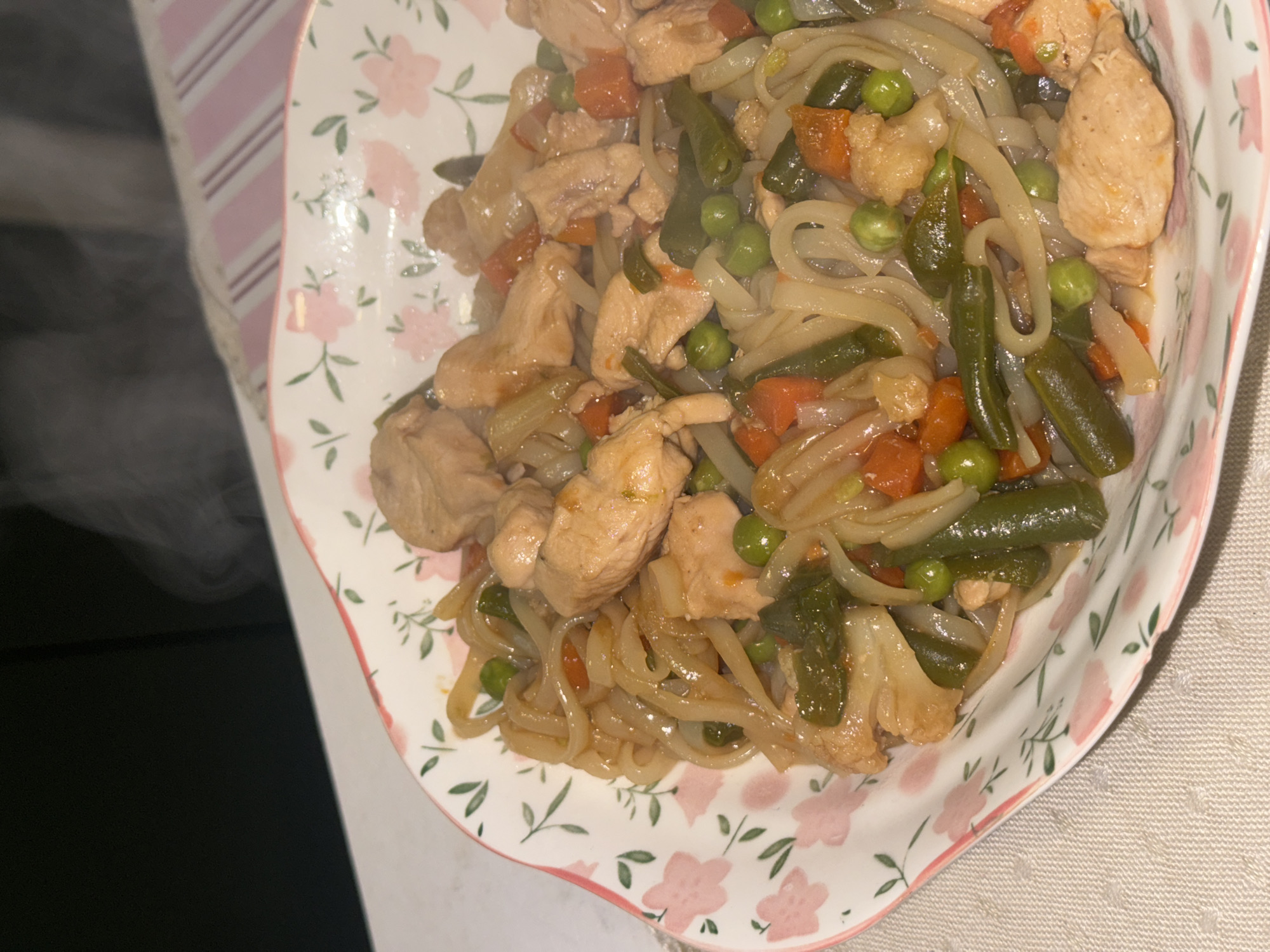 Hot stir-fry meal documented in Krasnoyarsk home kitchen