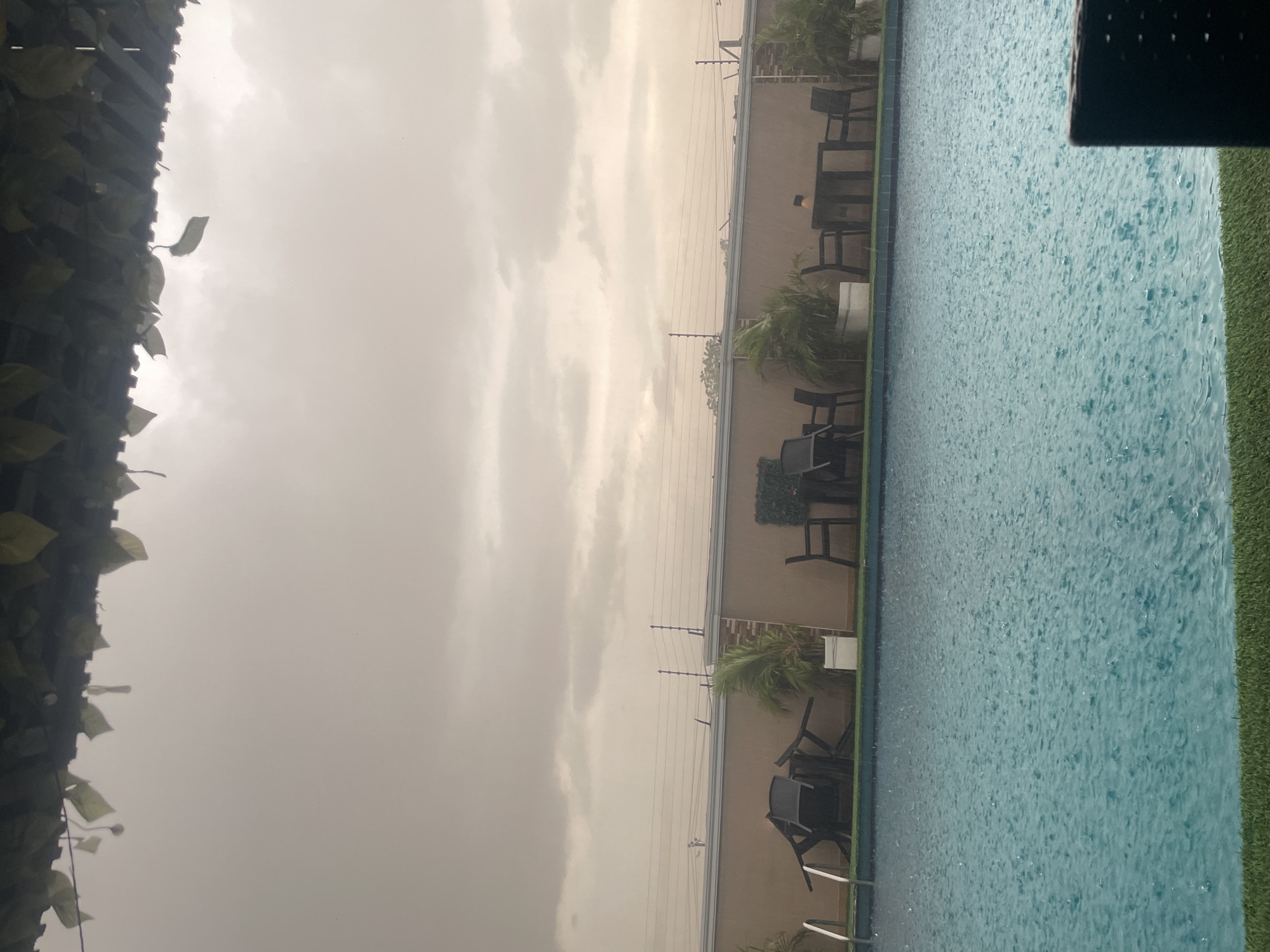 Pool party continues through heavy rainstorm in Abuja