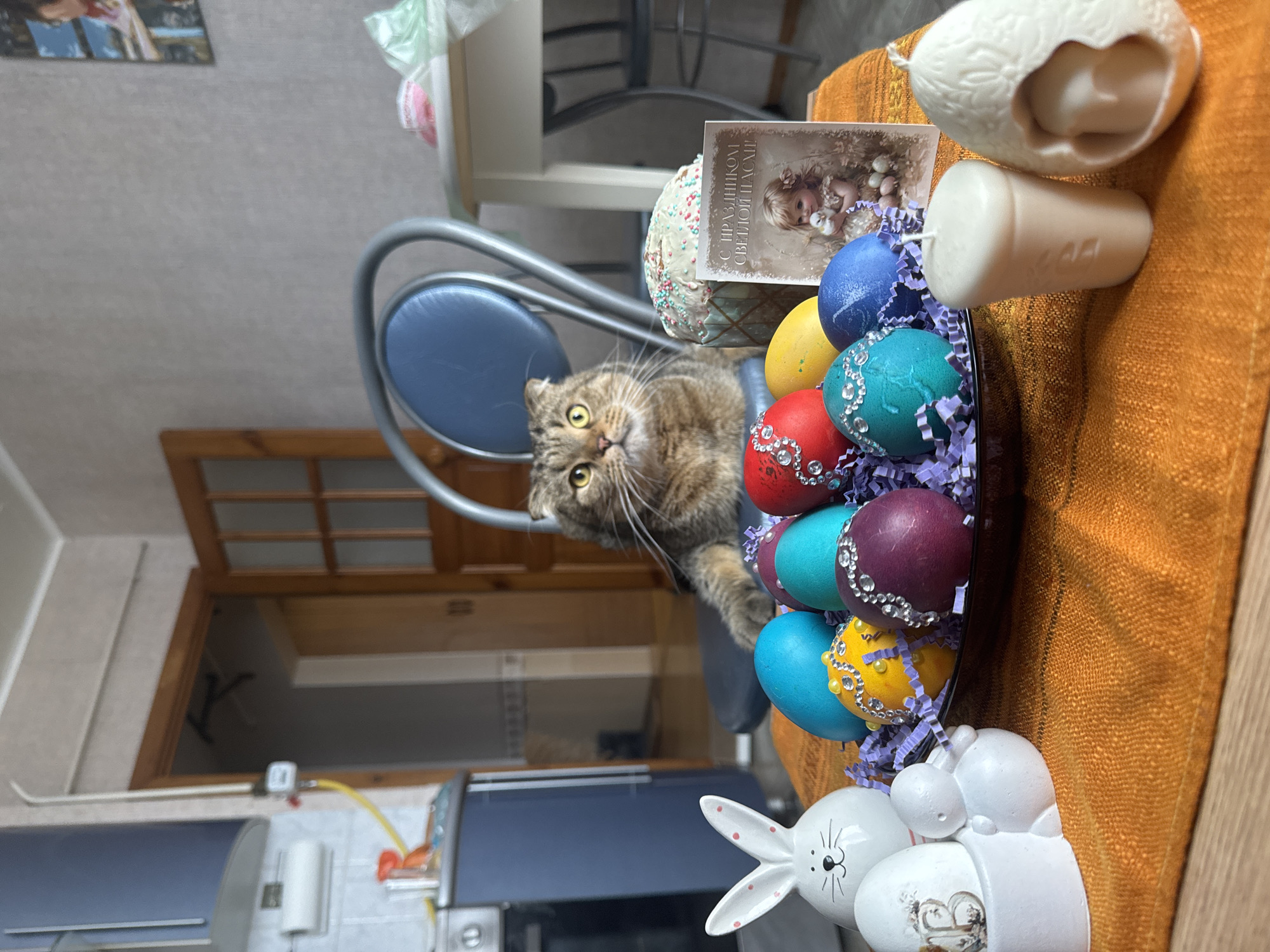 Easter egg preparations captured in Chaikovsky household