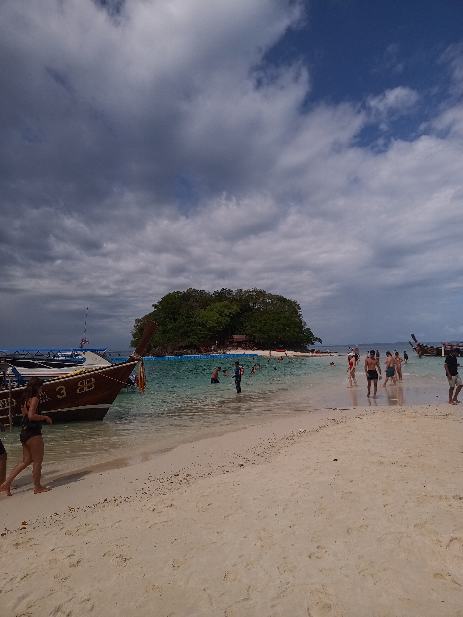 Morning beach scenes captured in Ao Nang, Thailand