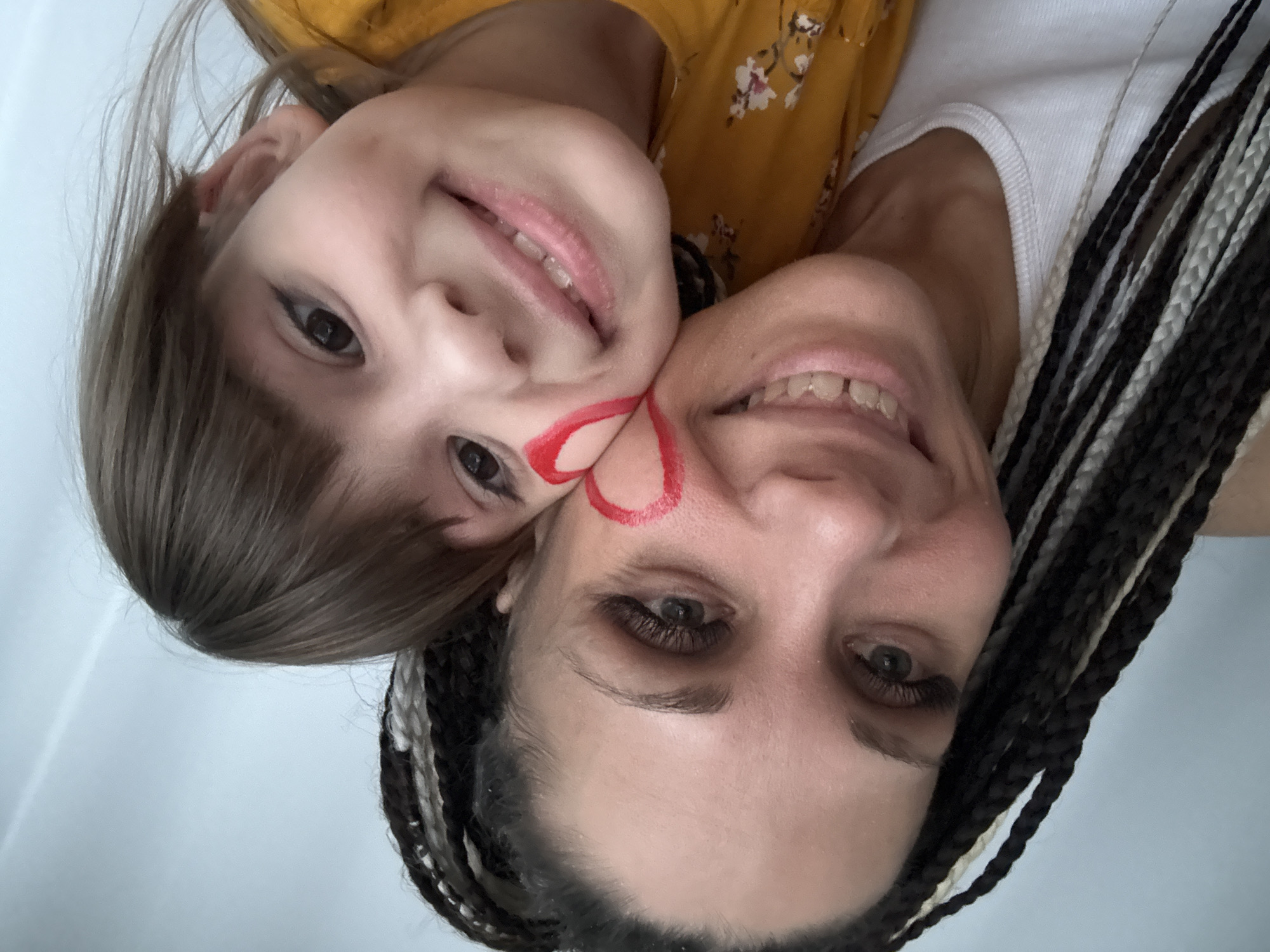 Family captures playful selfies during intimate moment in Rusanovo
