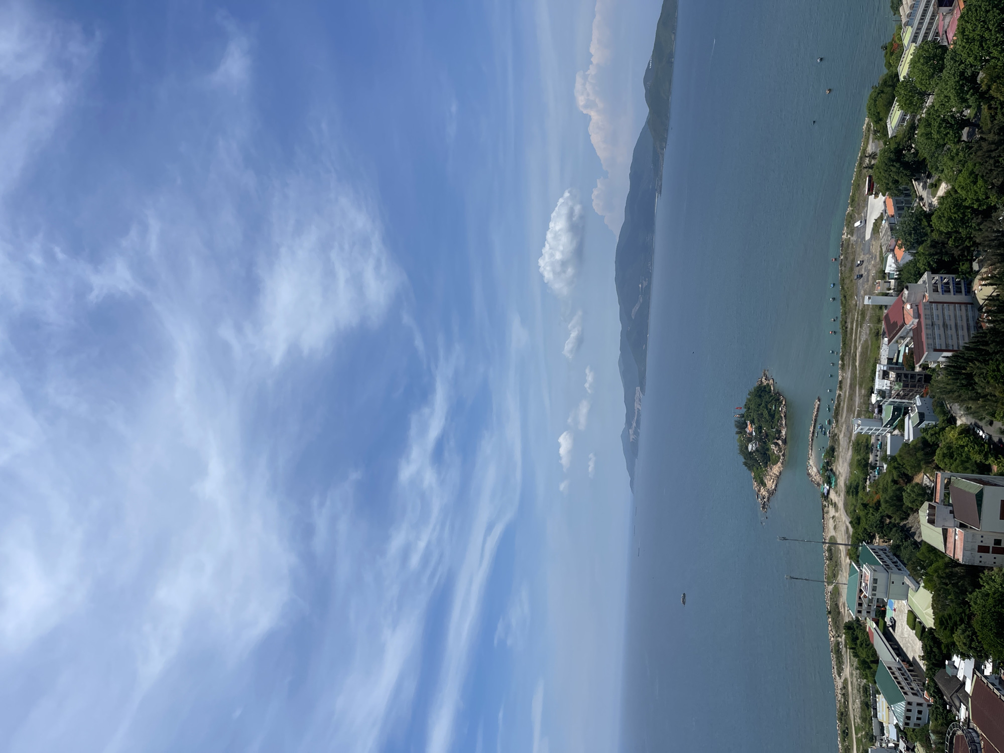 Nha Trang from above: coastal city sprawl meets blue sky