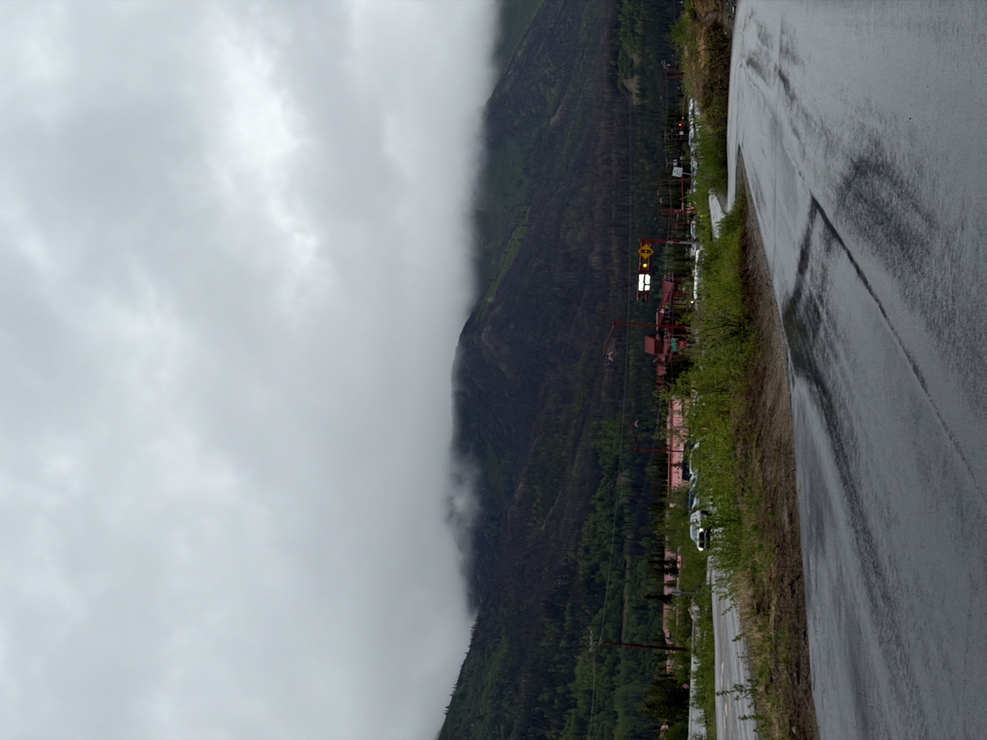 Wet road conditions documented in Denali National Park