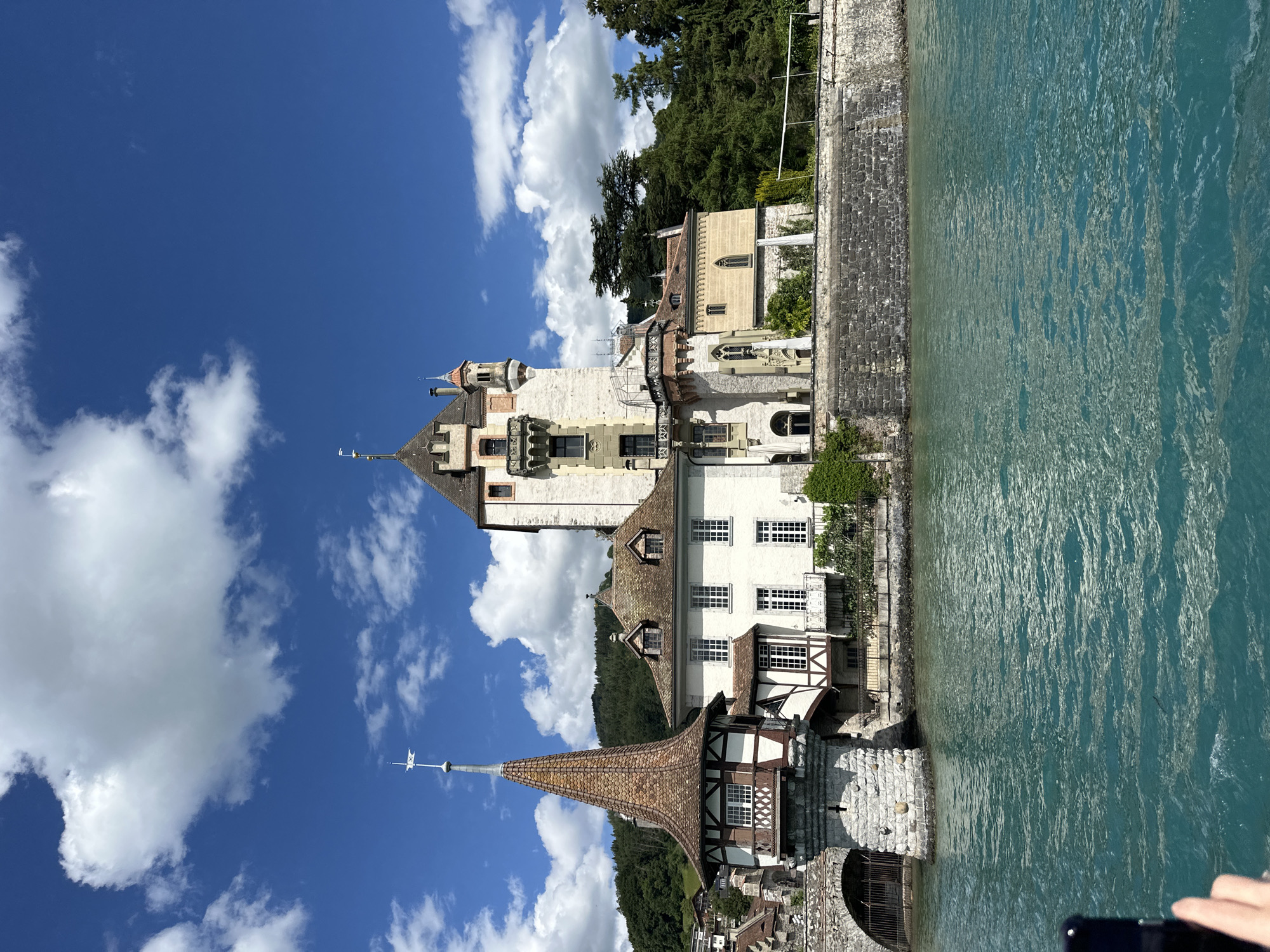 Scenic Lake Thun views captured at Oberhofen Castle, Switzerland