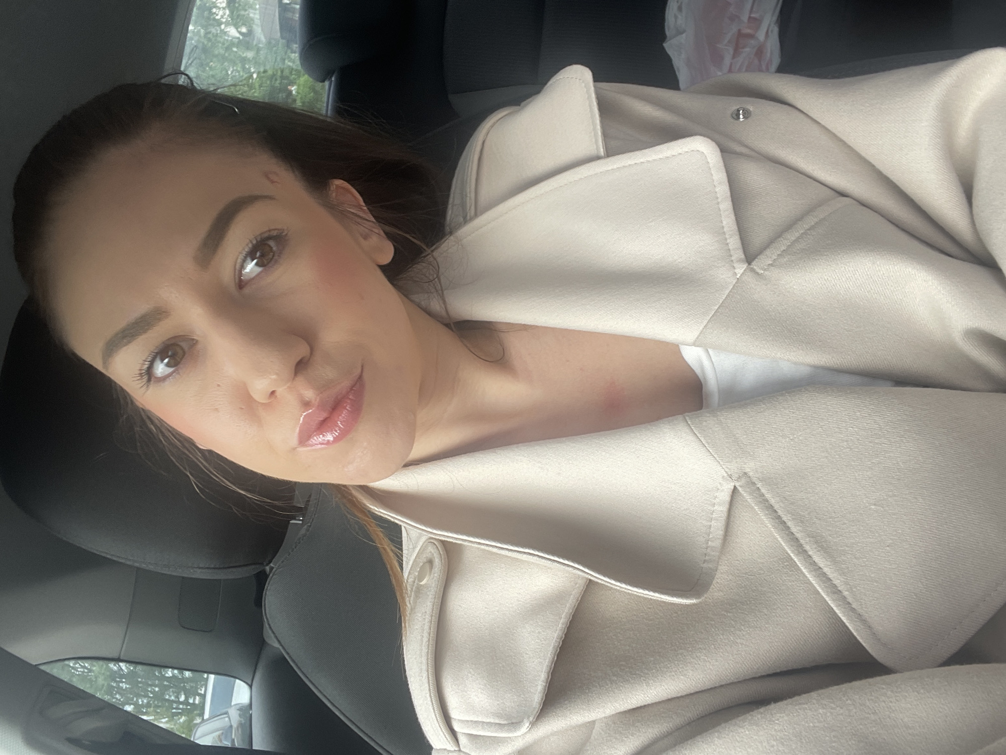 Morning car selfies captured in Sofia, Bulgaria