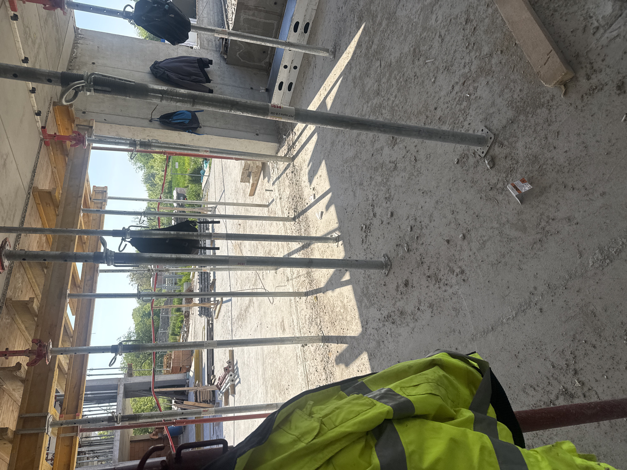 Construction activity documented at Plovdiv building site