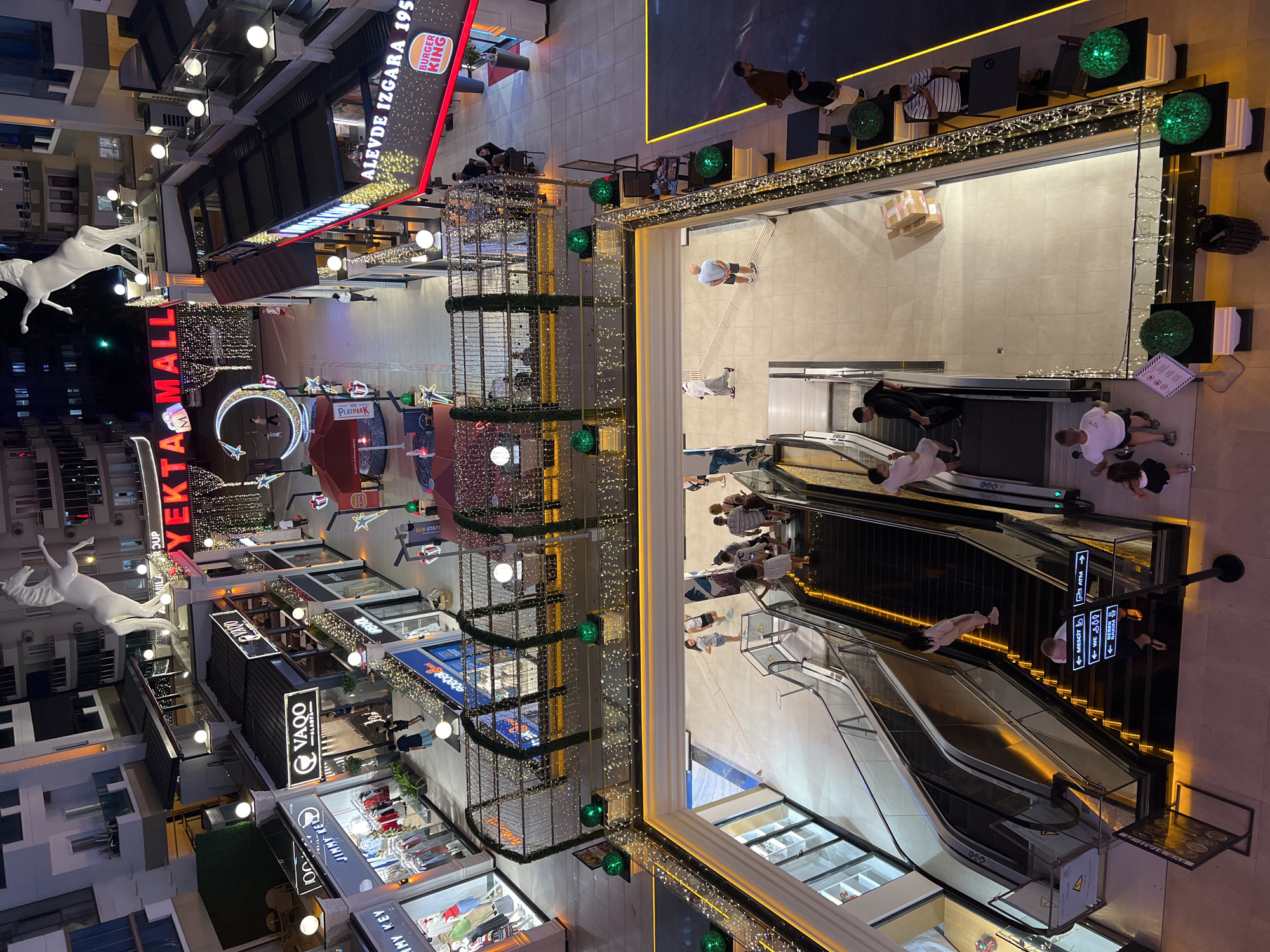 Yekta Mall in Alanya glowing after dark