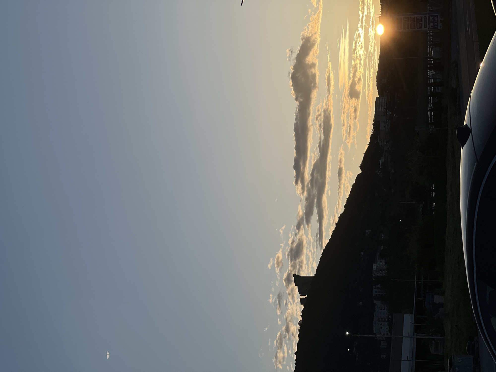 Mercedes-Benz vehicle documented from multiple angles during sunset hours