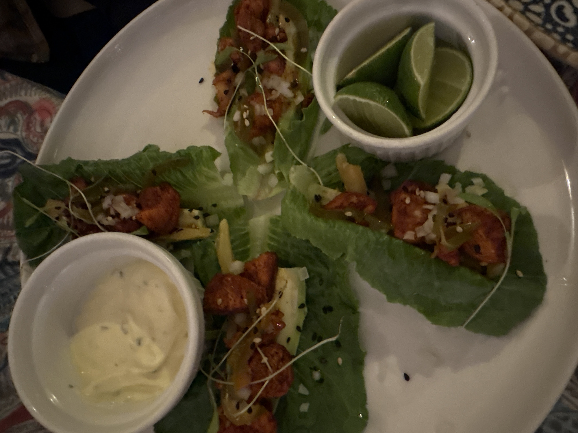 Late-night dining experience documented at LALA restaurant in Miraflores