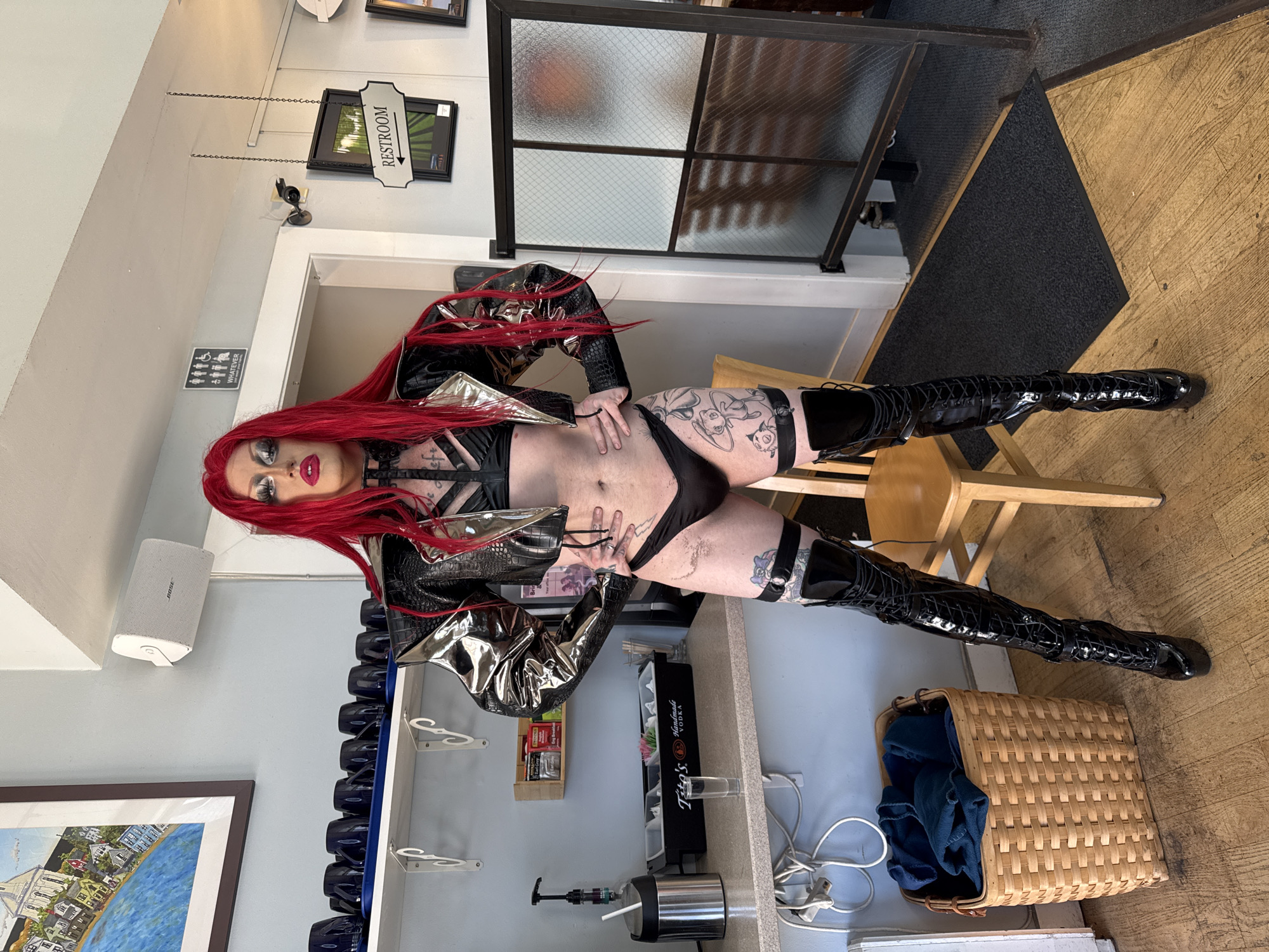 Drag performance in full swing at a Provincetown bar
