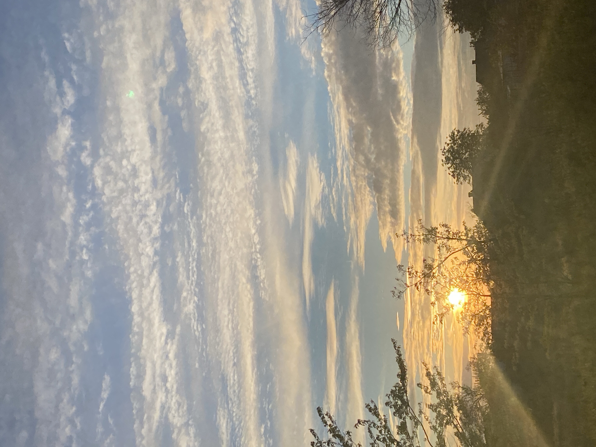 Rural landscape scenes documented during sunset period May 14