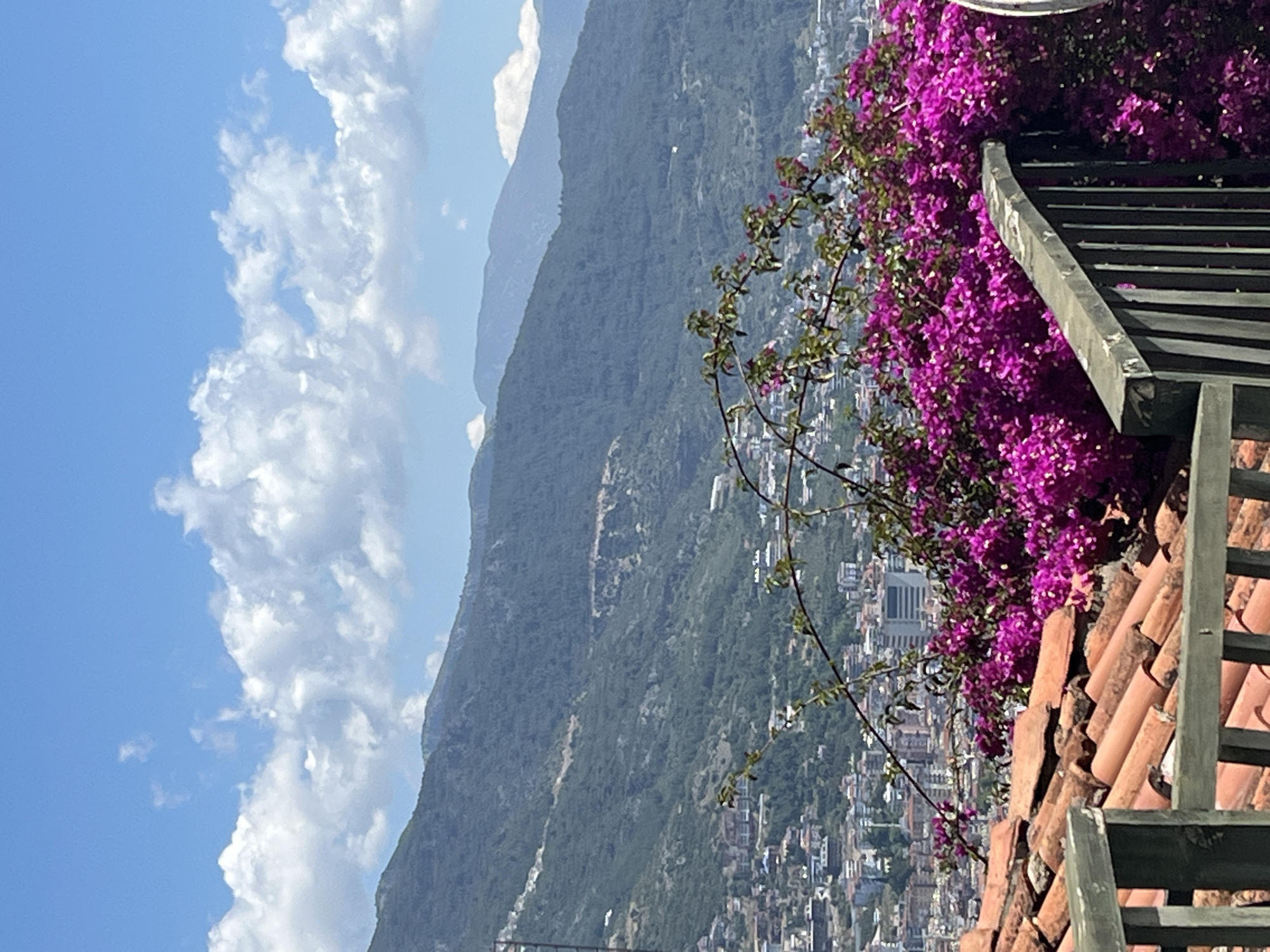 Tourist documents scenic views of Alanya coastline and castle