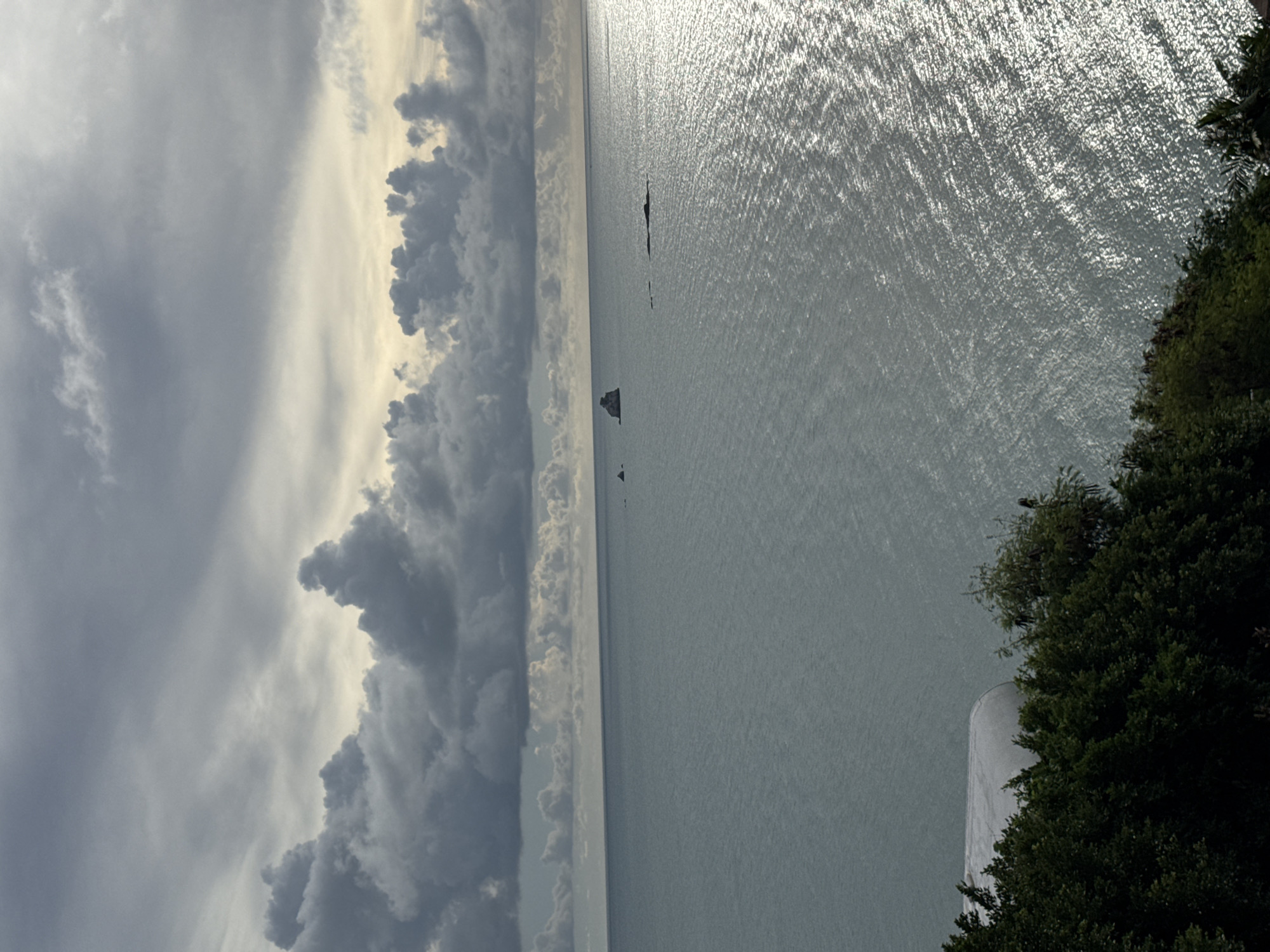Tropical coastline explored by scooter and drone