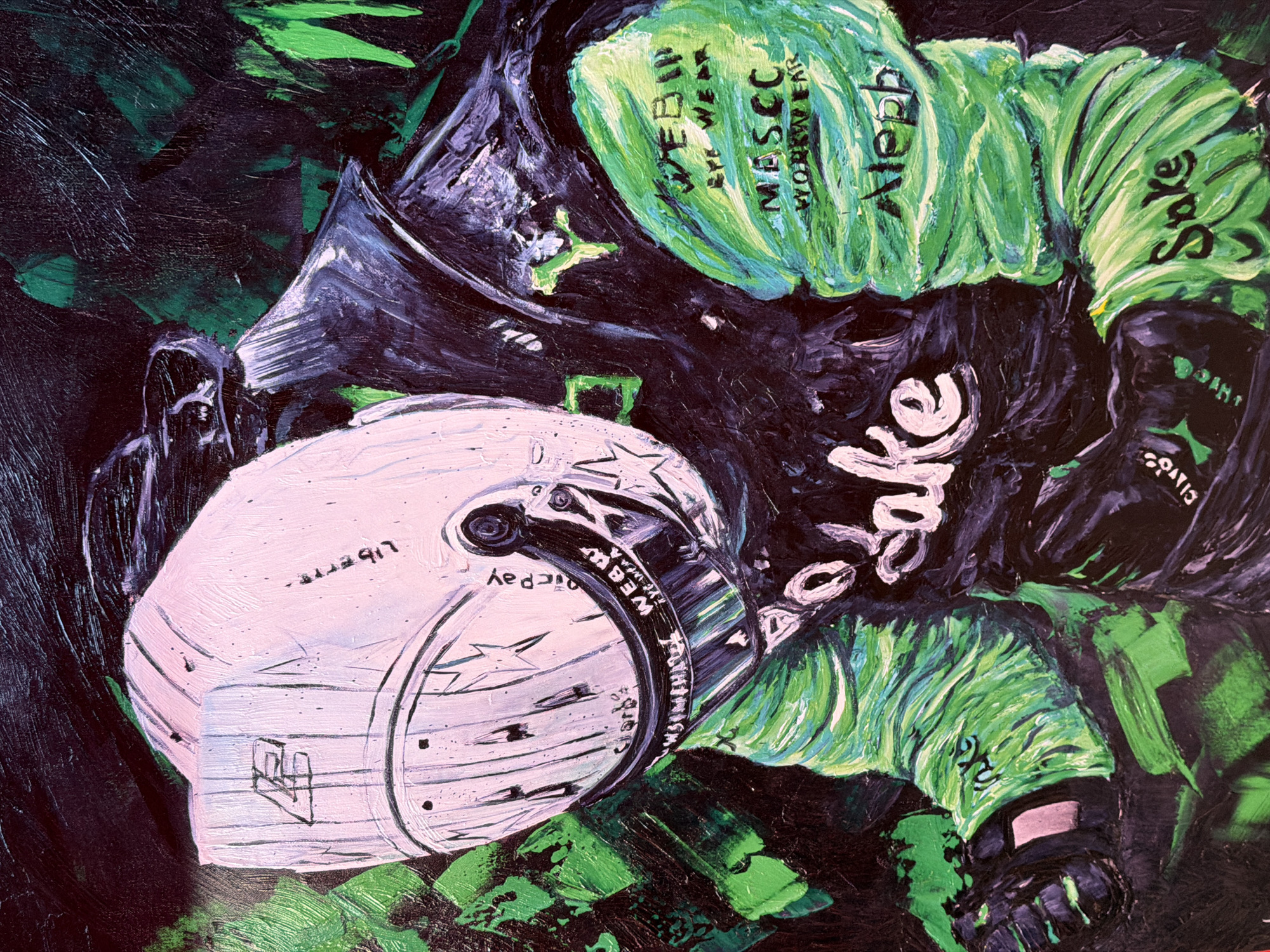 Race car driver painting spotted in Dospey, Bulgaria