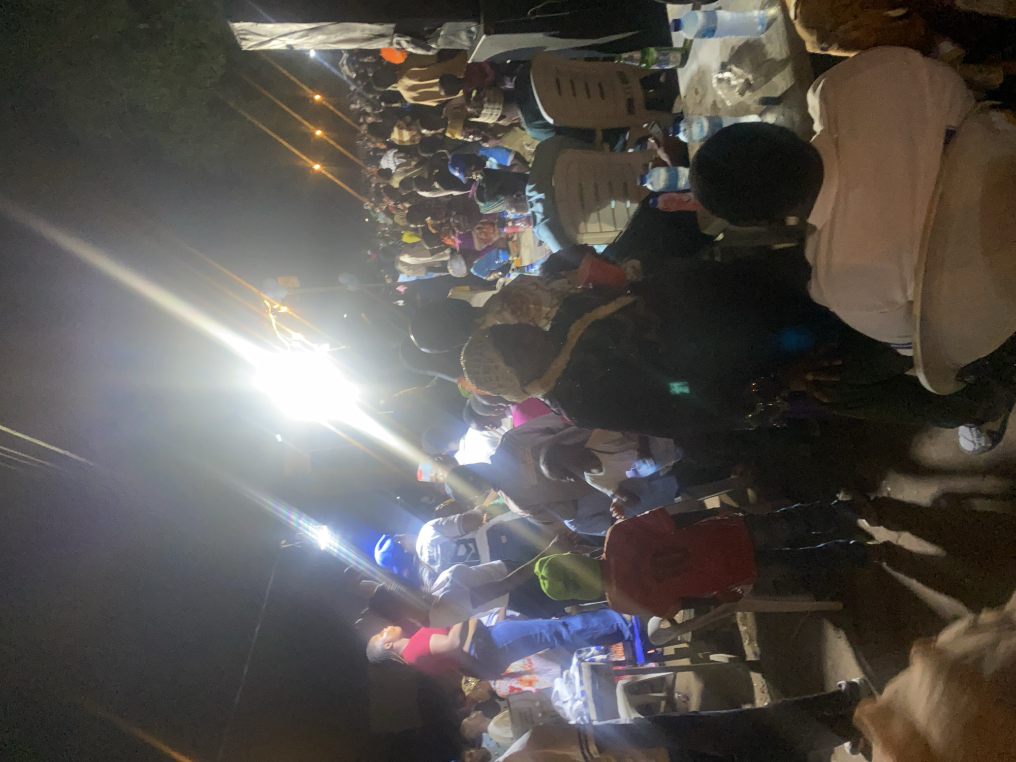 Large nighttime community gathering draws hundreds in Epe, Nigeria