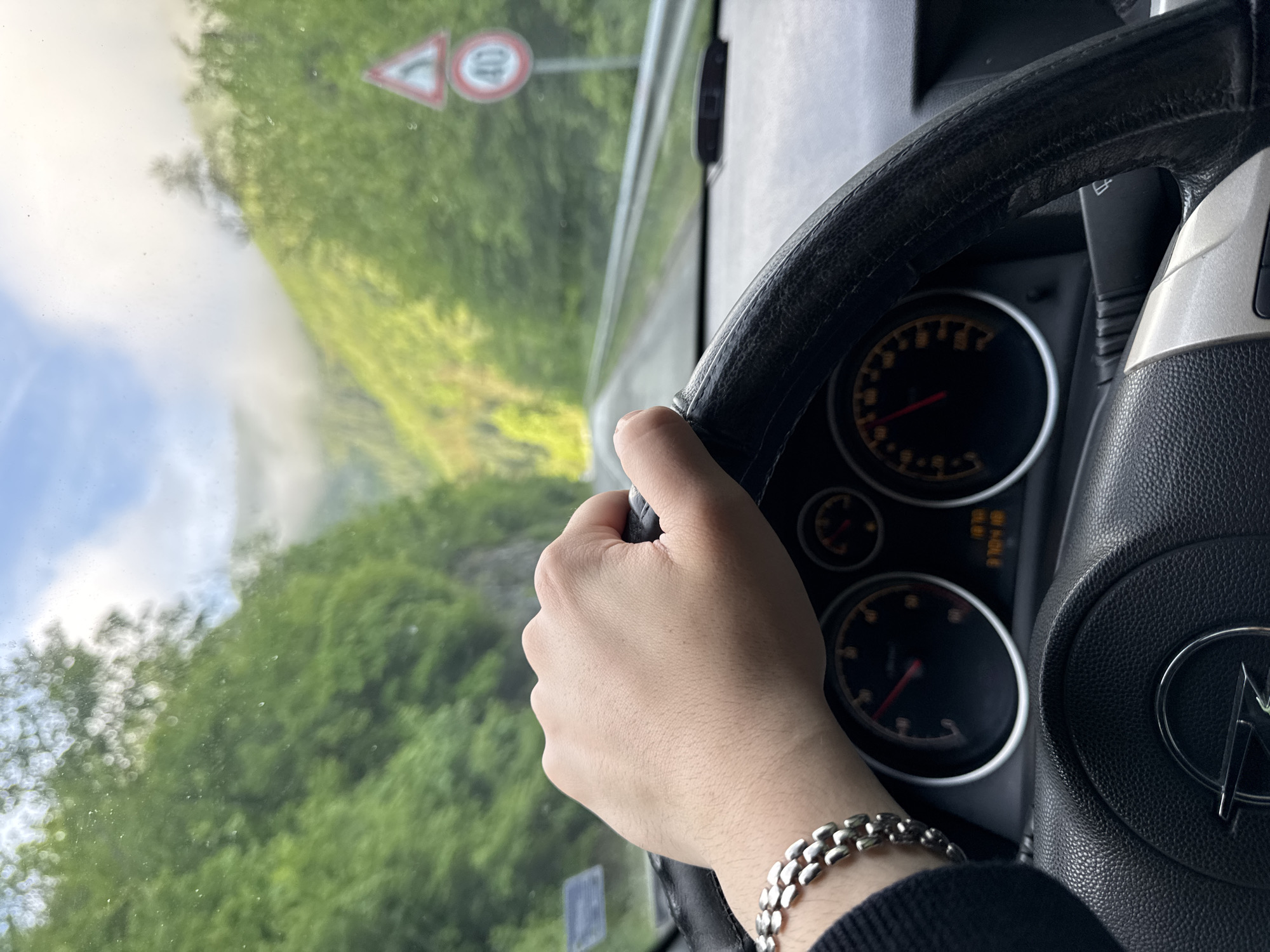Early morning mountain drive documented near Taran, Bulgaria