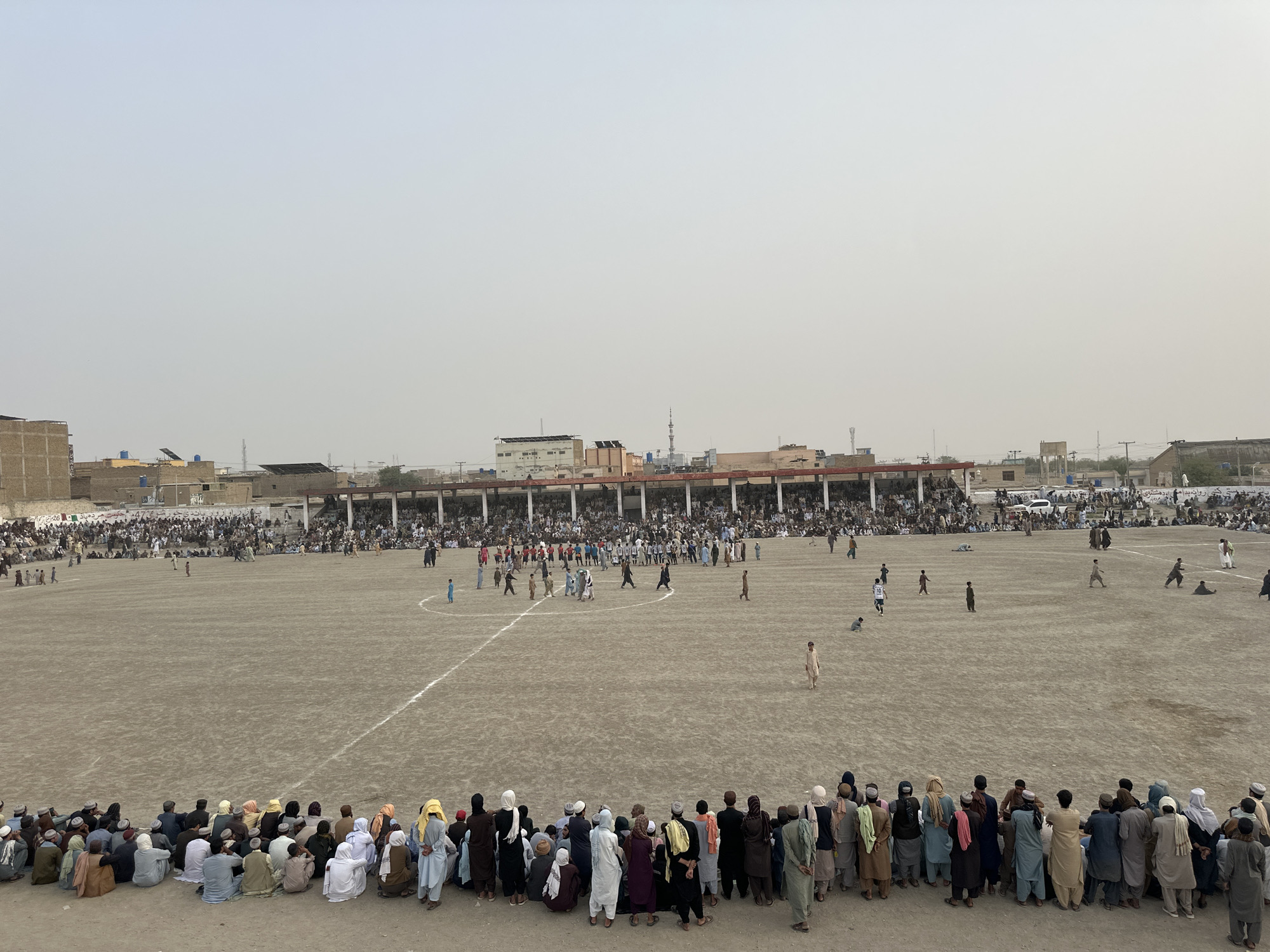 Football match and public gathering in Chaman, Pakistan