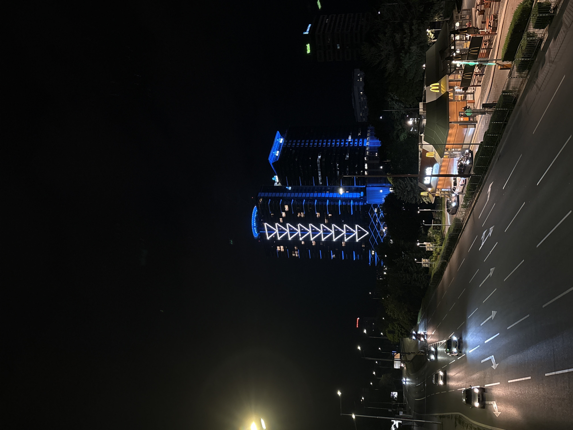 Evening traffic flows through Sofia streets