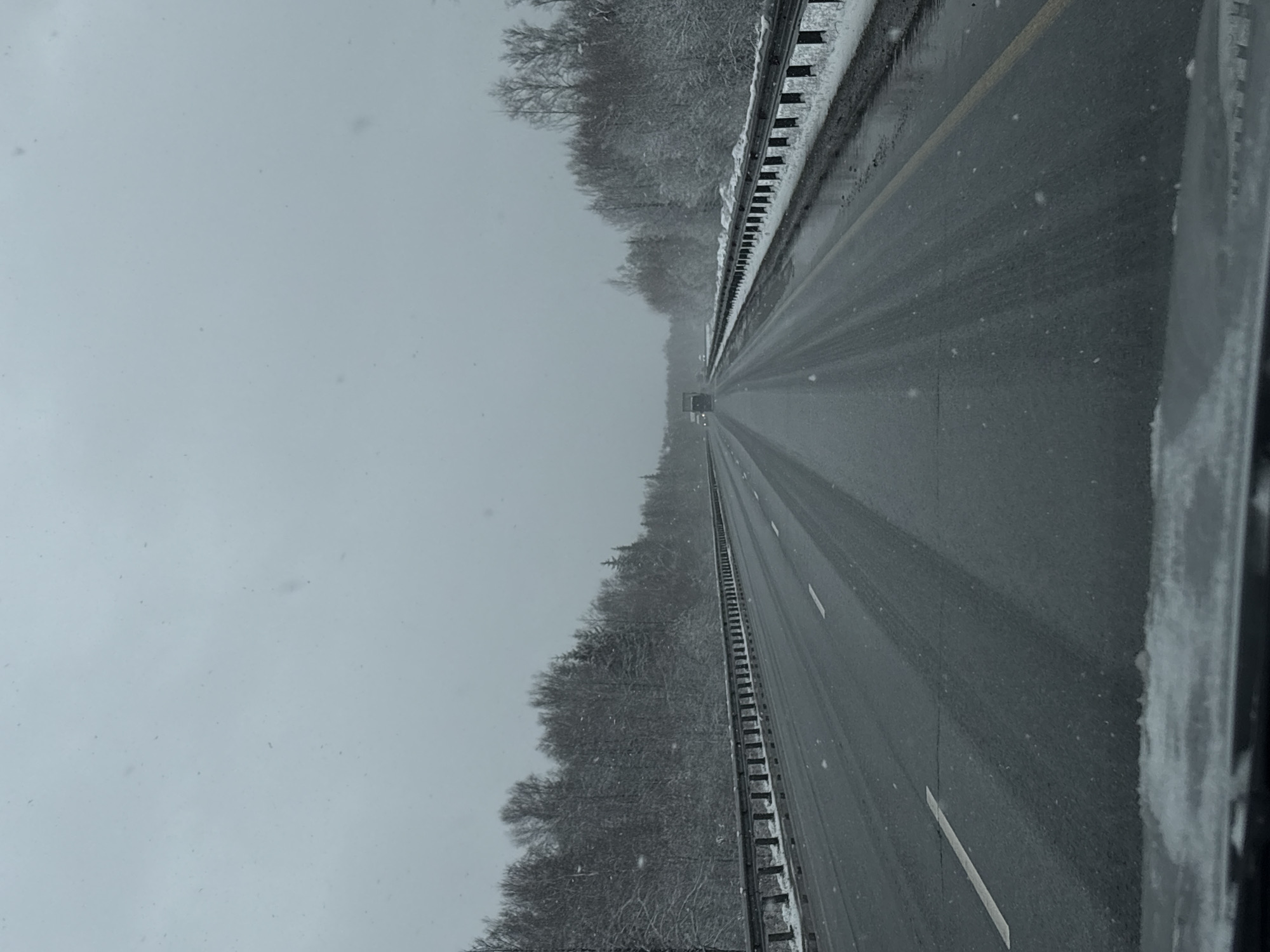 Spring snowfall documented across Krasnokamsk highways and forests