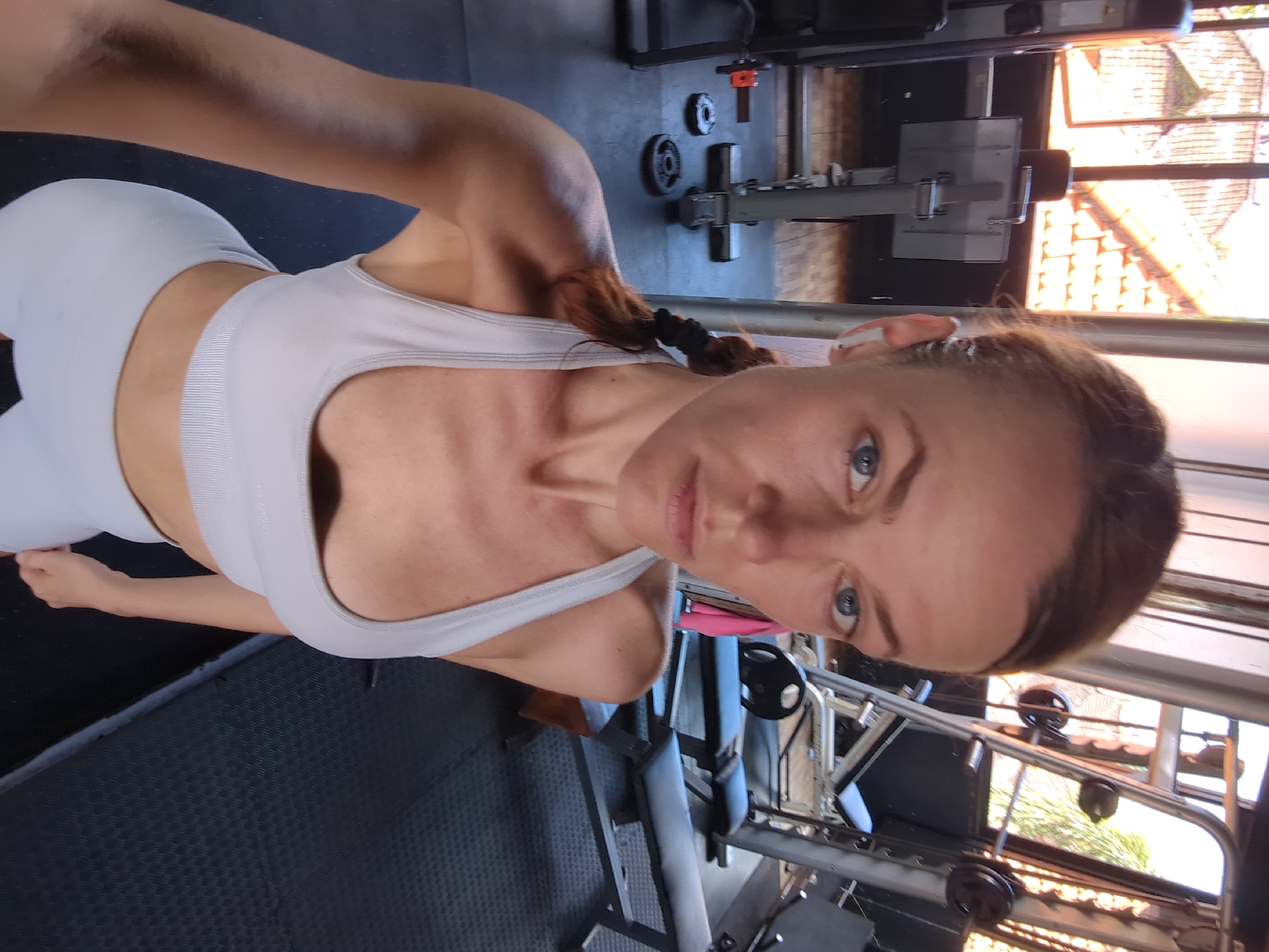 Woman takes gym selfie in Mengwi, Indonesia