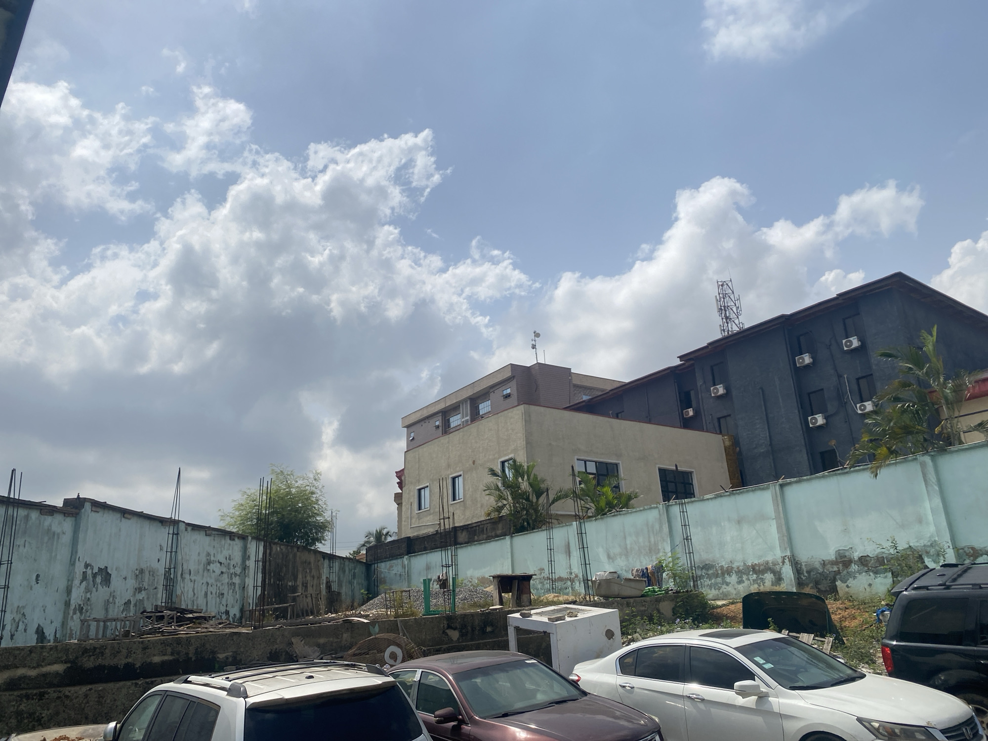 Video production underway at Ikeja studio, crew adjusts lighting