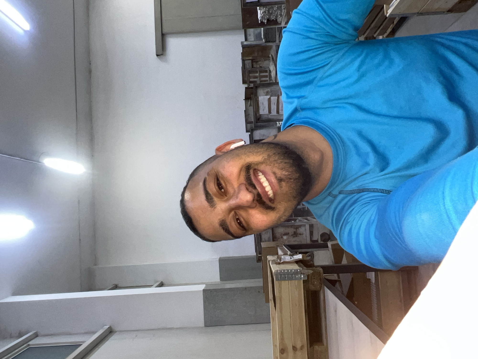 Man takes selfies at industrial location in Sevlievo