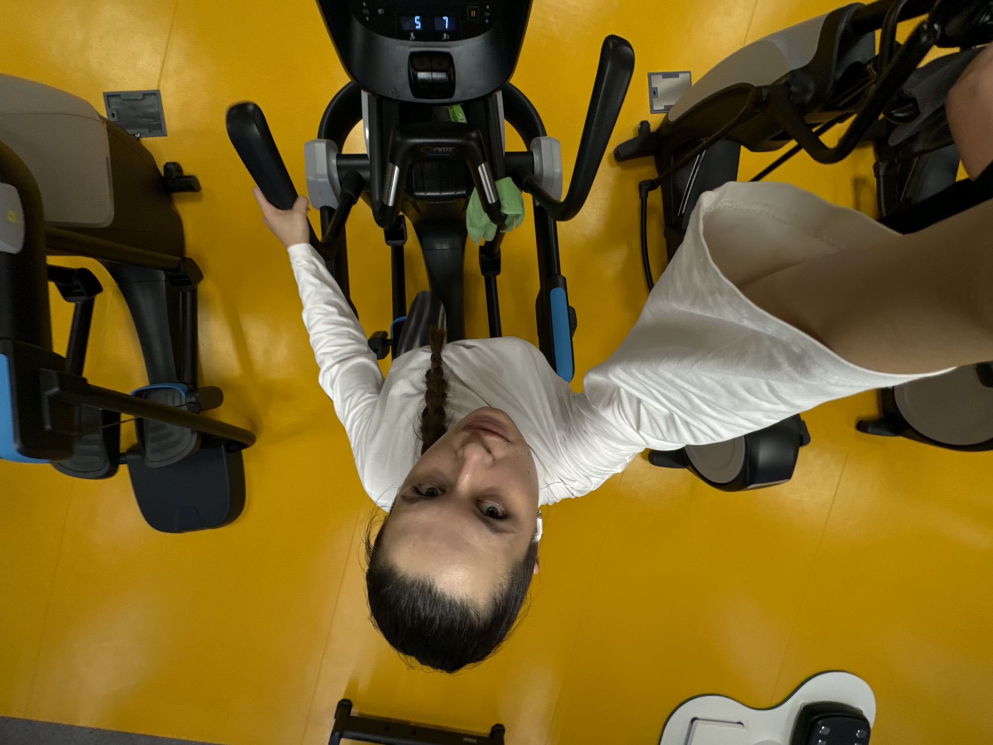 Evening workout session documented at colorful Lesnoi Gorodok gym
