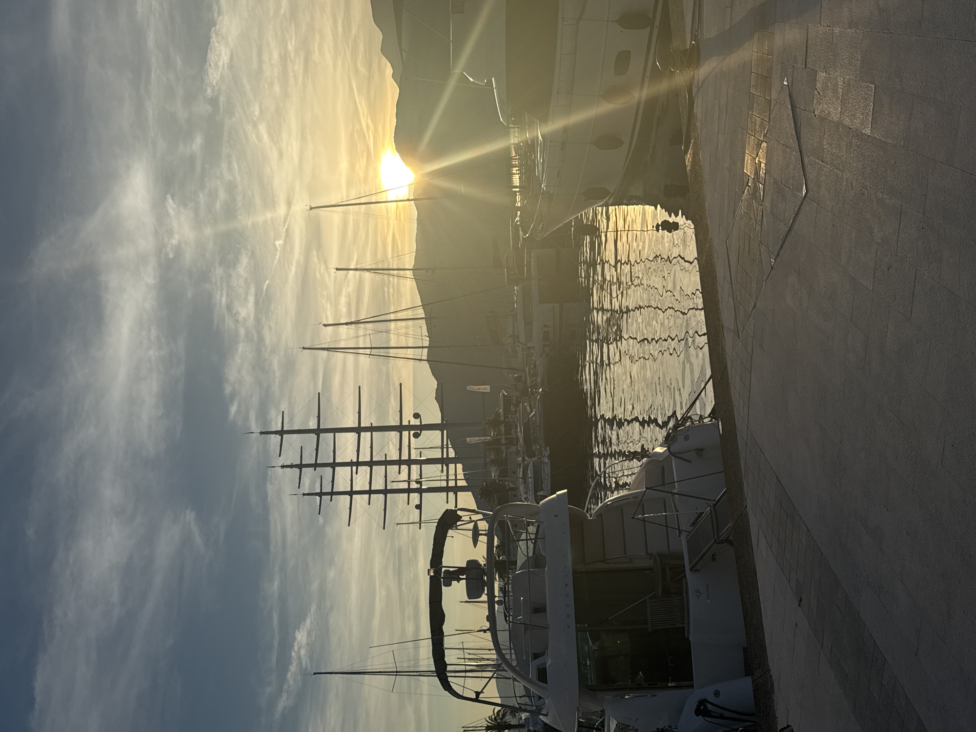 Evening scenes captured at Tivat marina during golden hour
