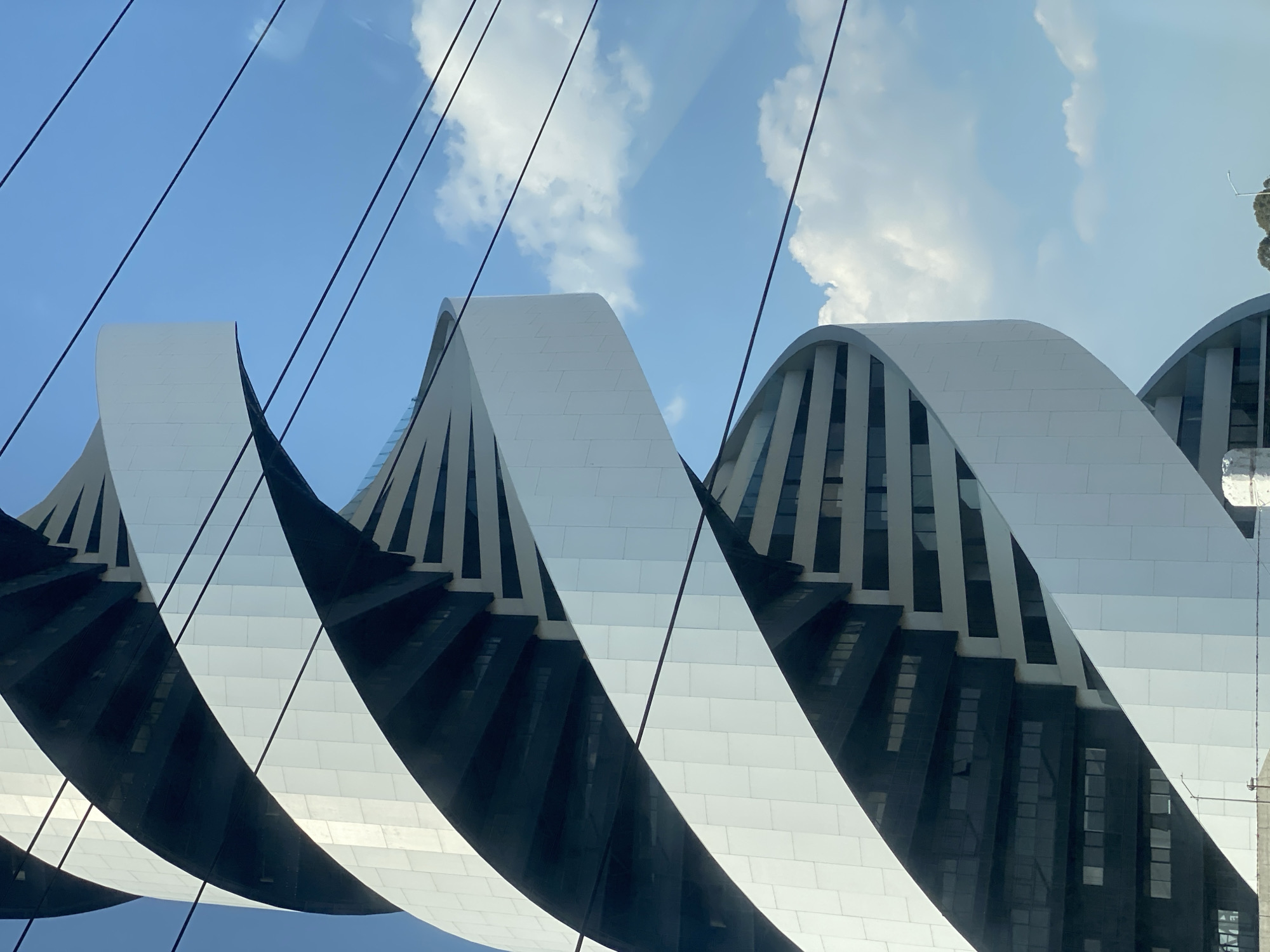 Modern curved architecture documented in Tlaxcalancingo, Mexico