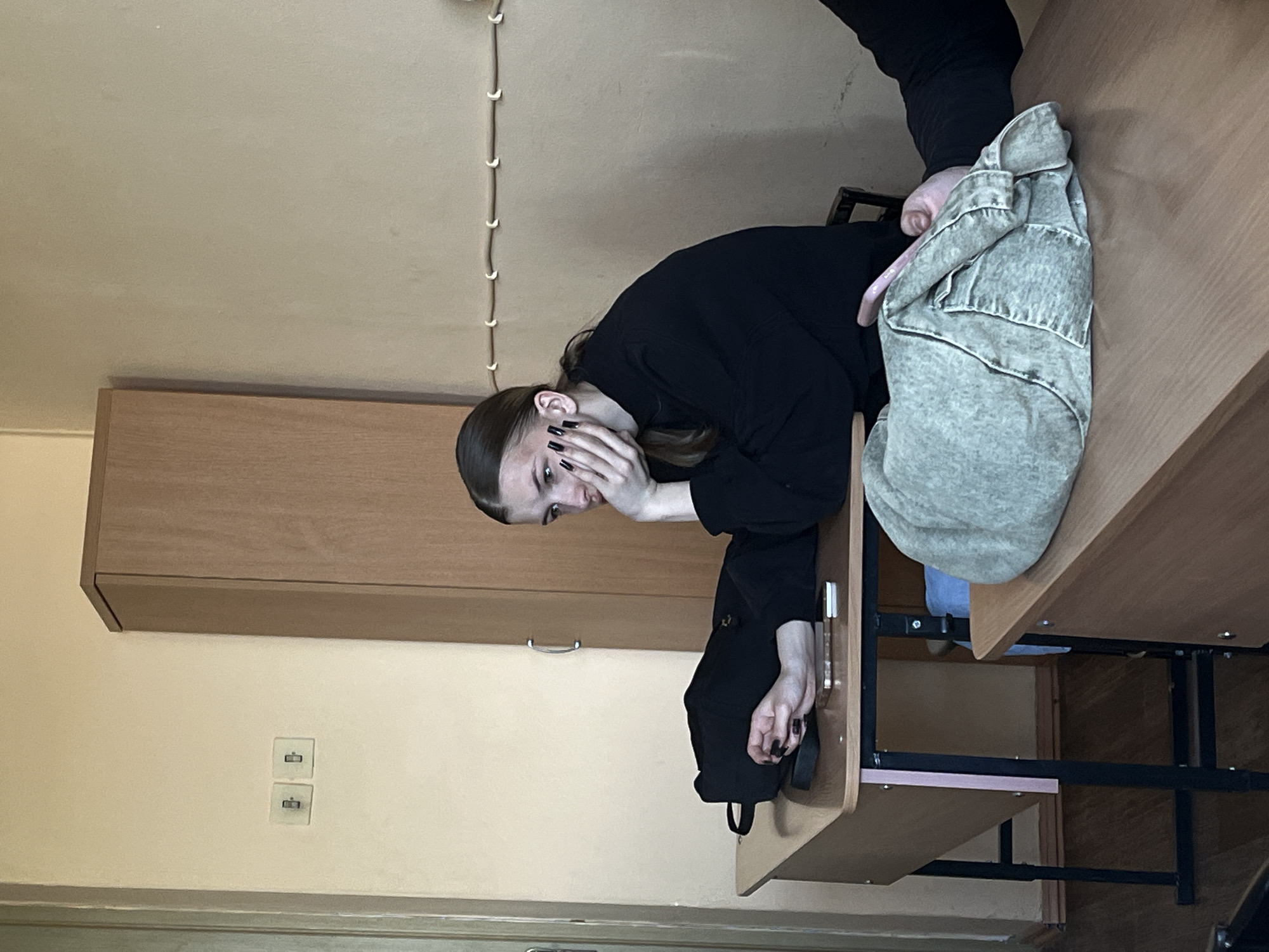 Student documented in Saint Petersburg classroom during morning study session