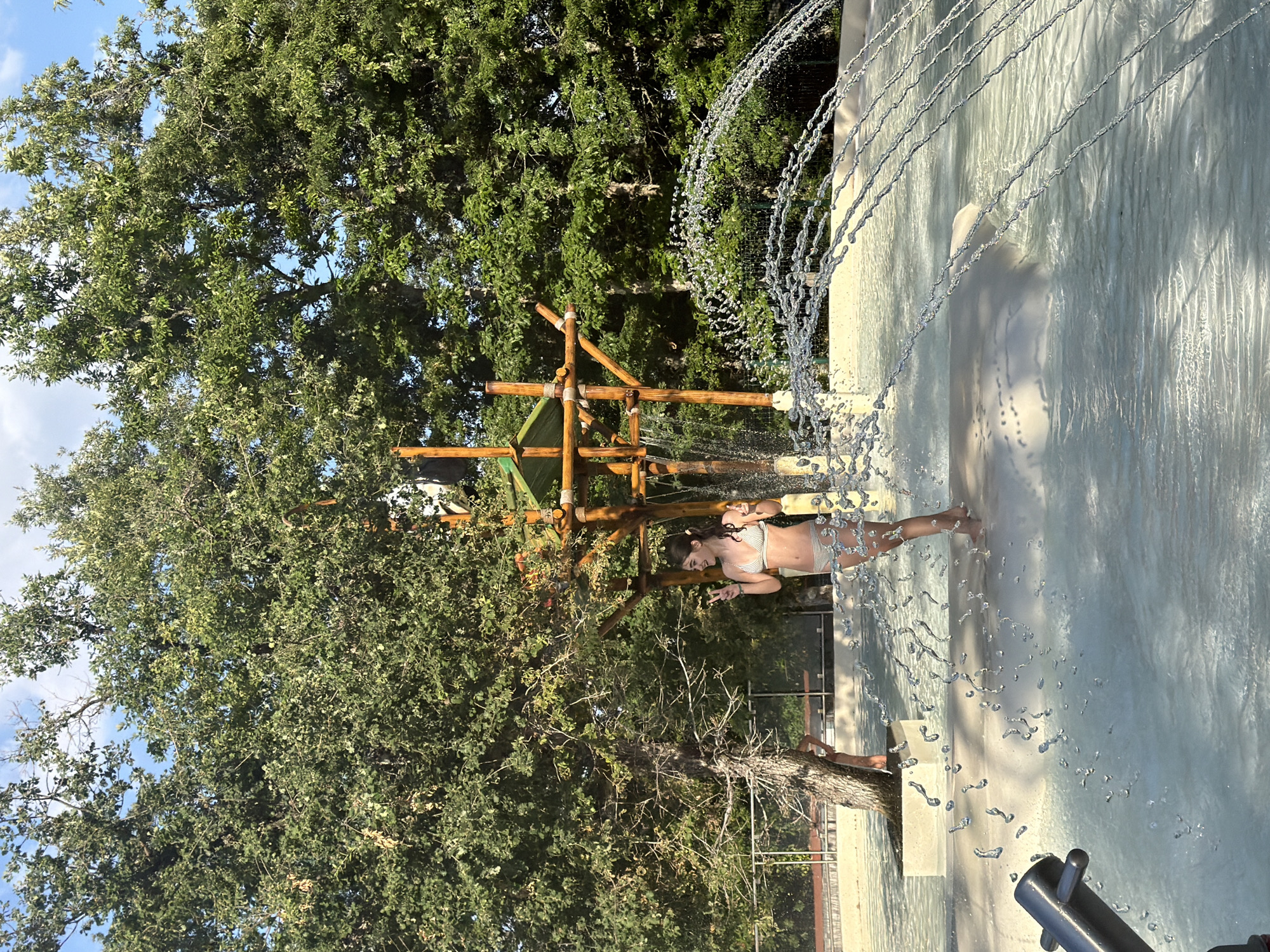 Crowded water park day in Cavriglia, Tuscany