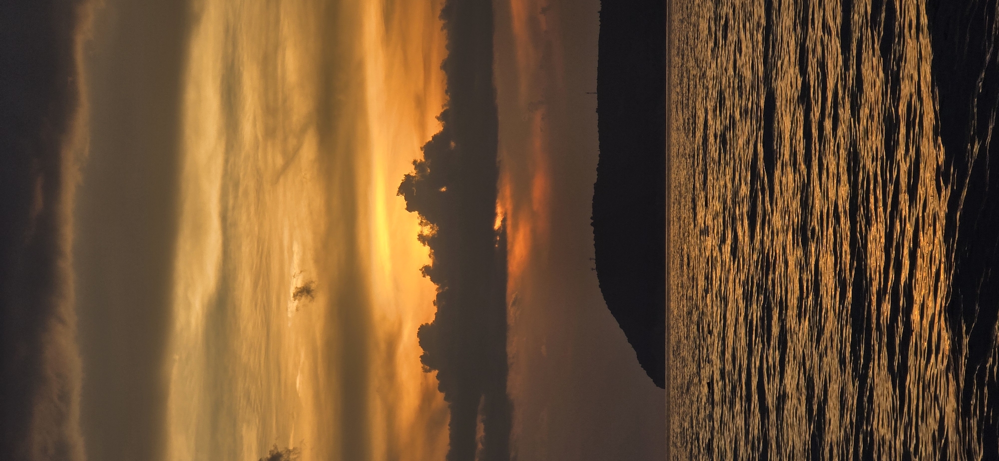 Sunset captured over Adriatic Sea near Bar, Montenegro